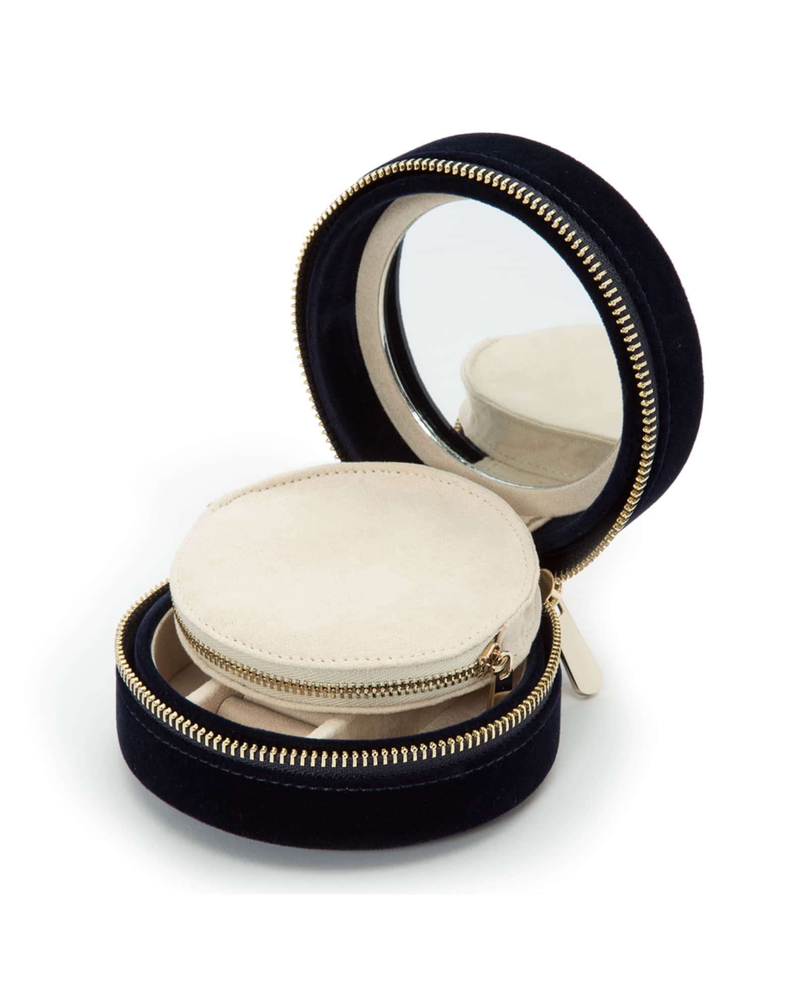Zoe Round Travel Jewelry Case 1
