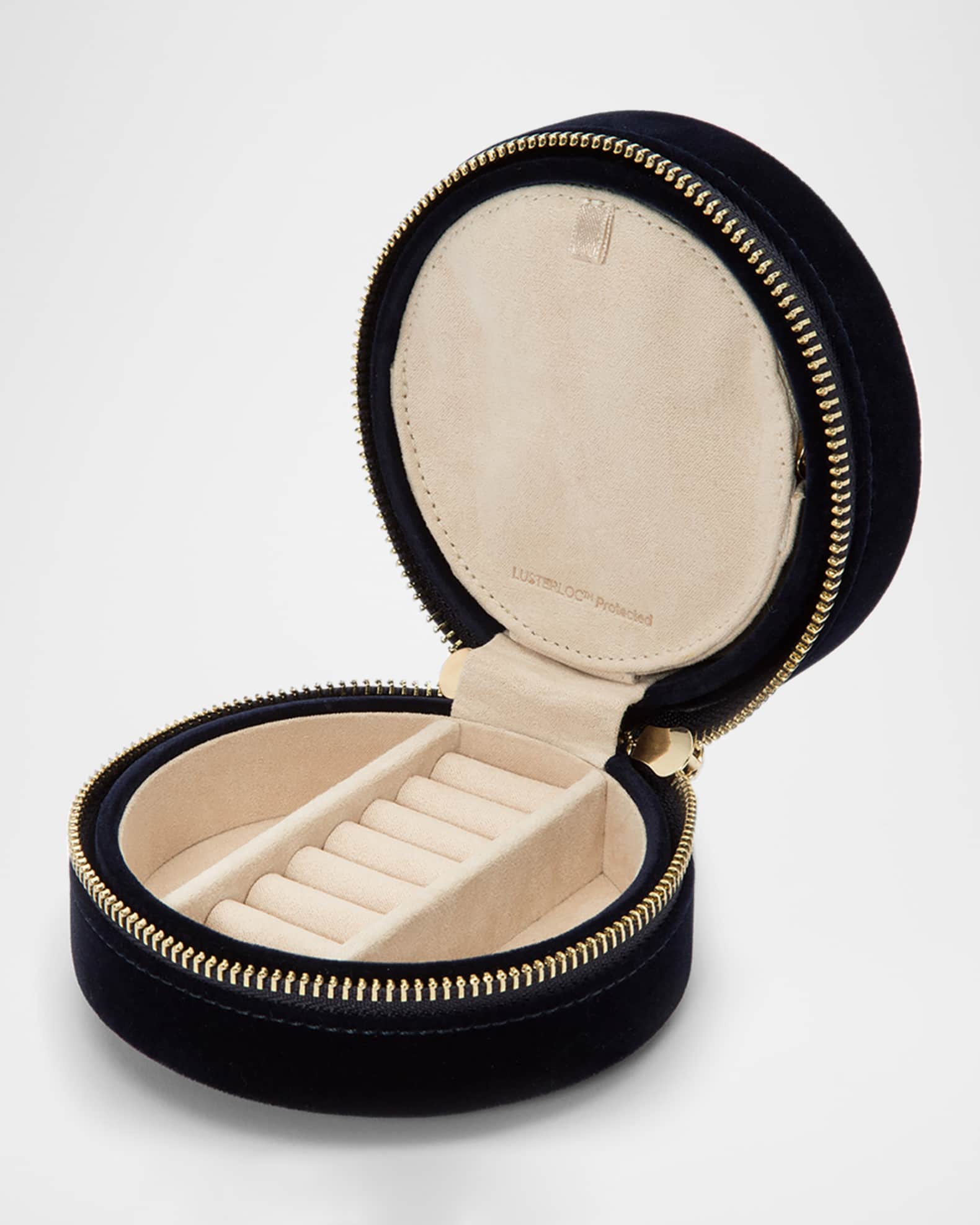 WOLF Zoe Round Travel Jewelry Case Neiman Marcus
