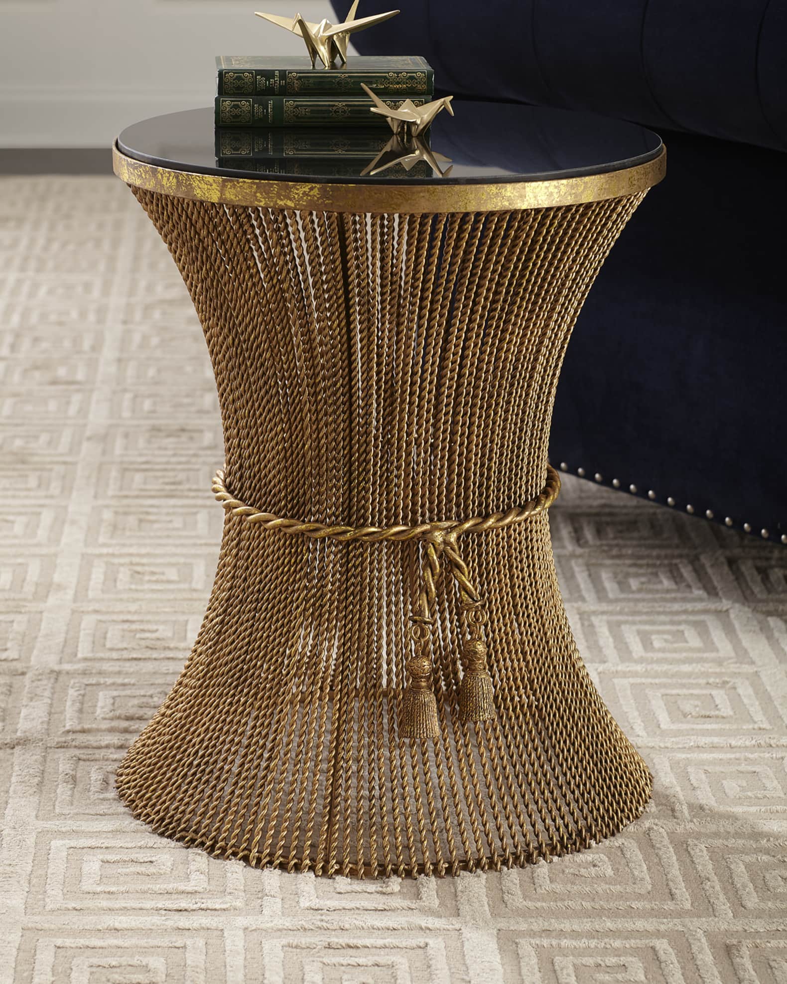 Antonella Twisted Gold Side Table | Neiman Marcus