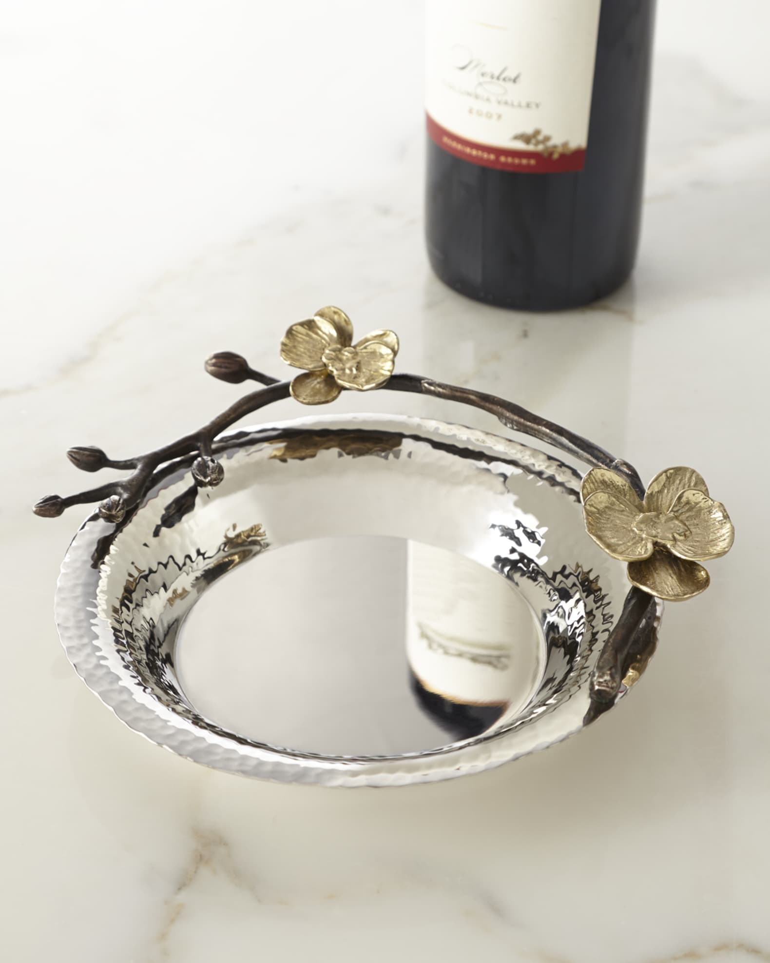 Gold Orchid Wine Coaster 0