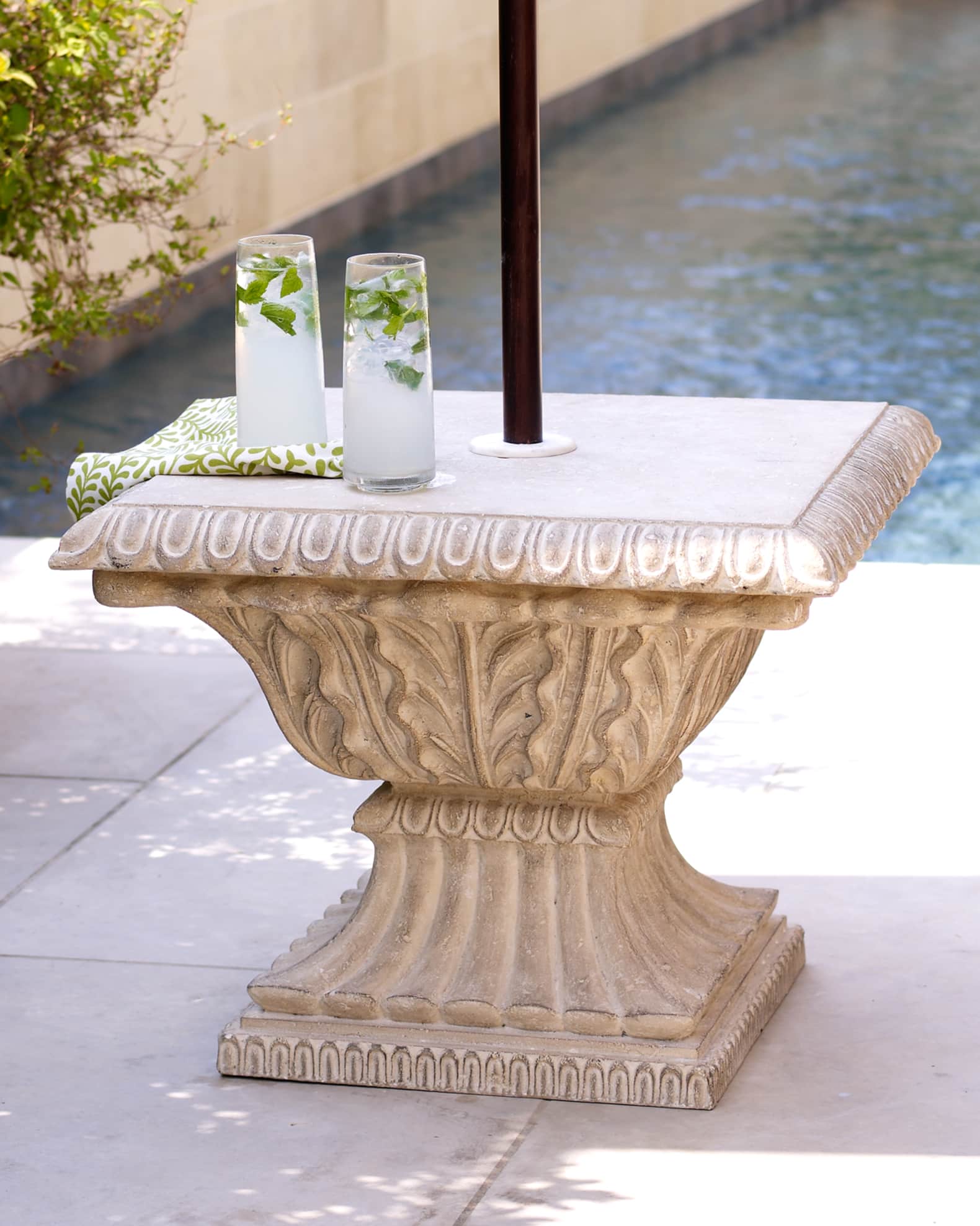 Limestone Umbrella Base Neiman Marcus