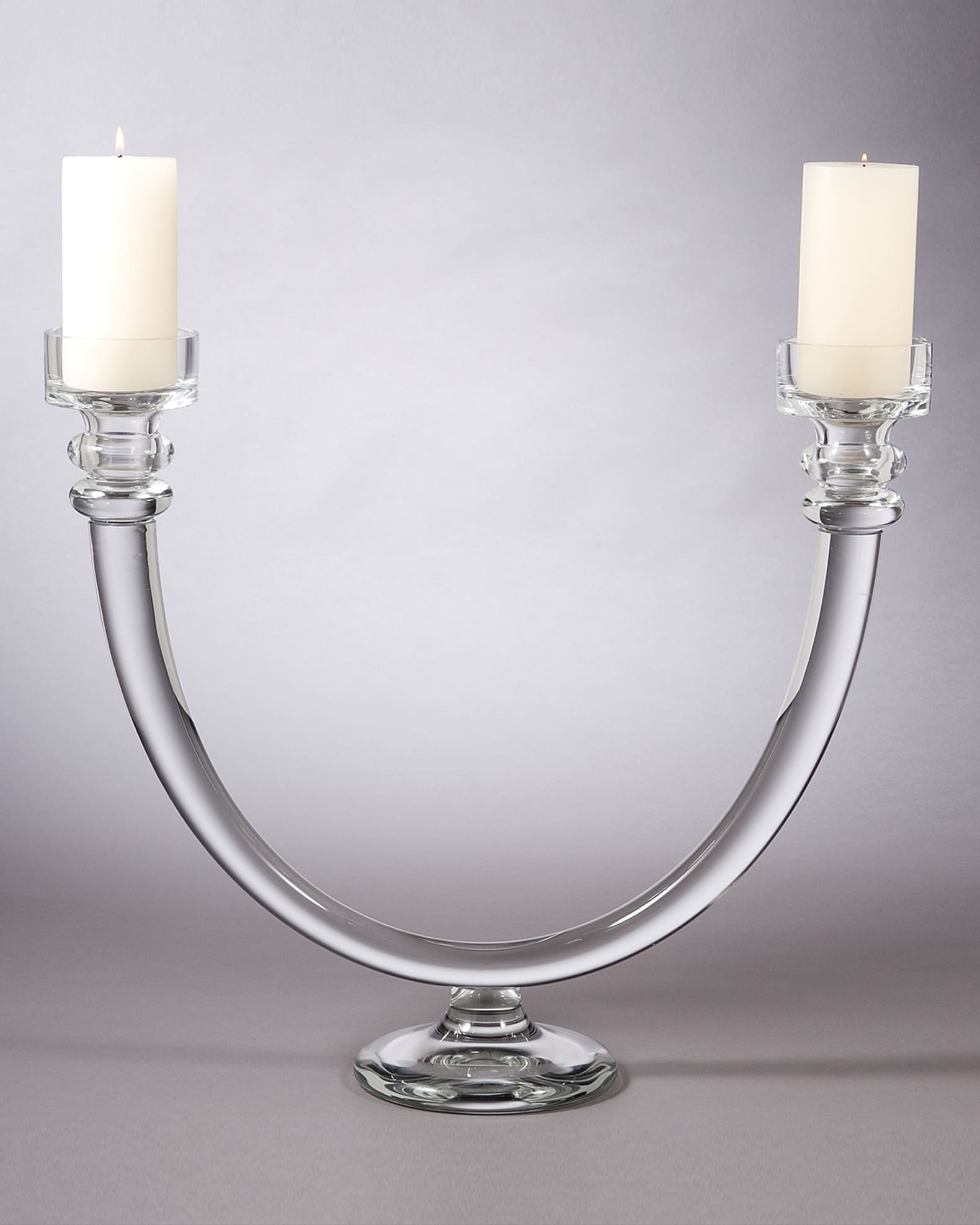 Two Lite Glass Tube Candle Holder 0