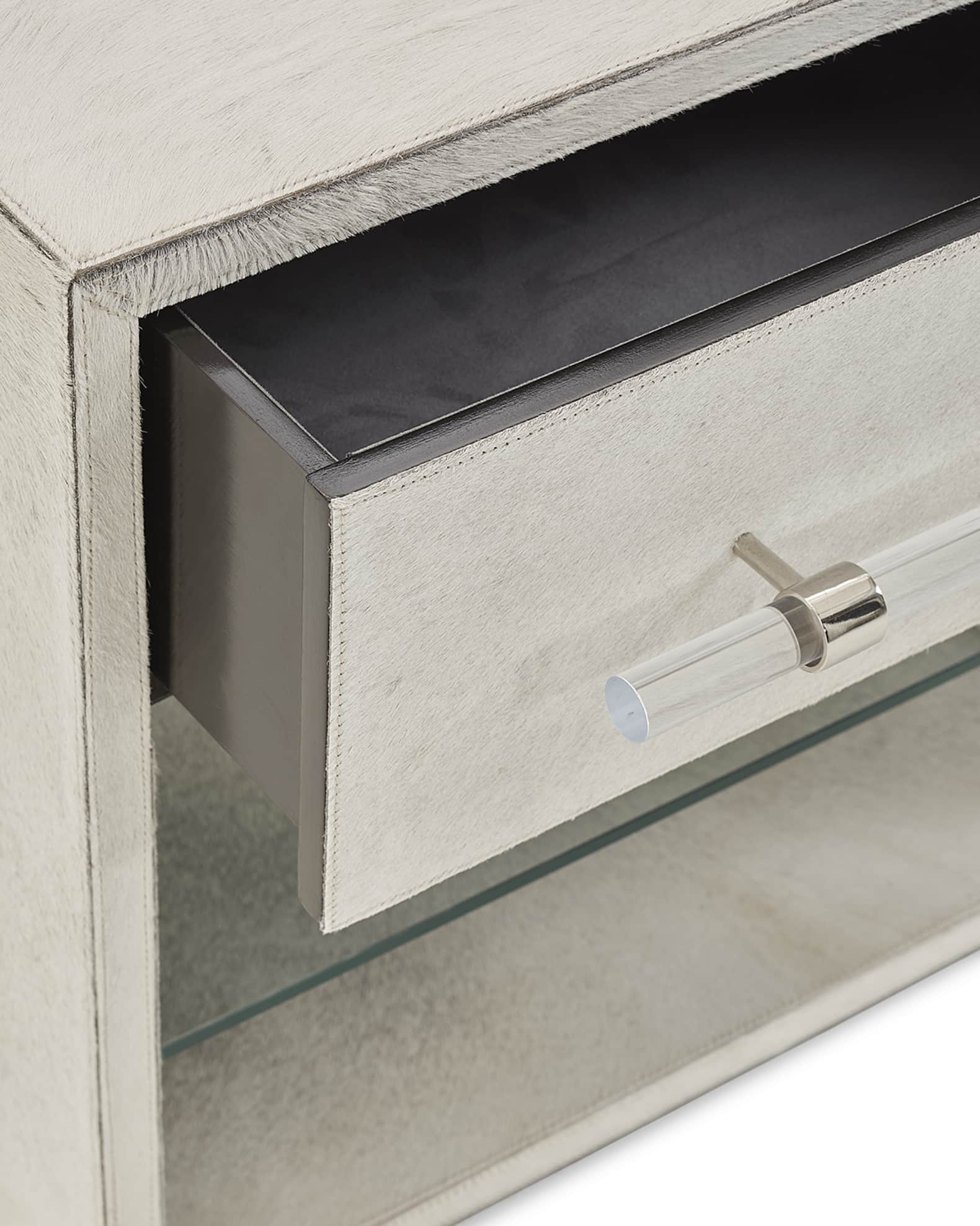 Cassian Hair on Hide Bedside Chest 1