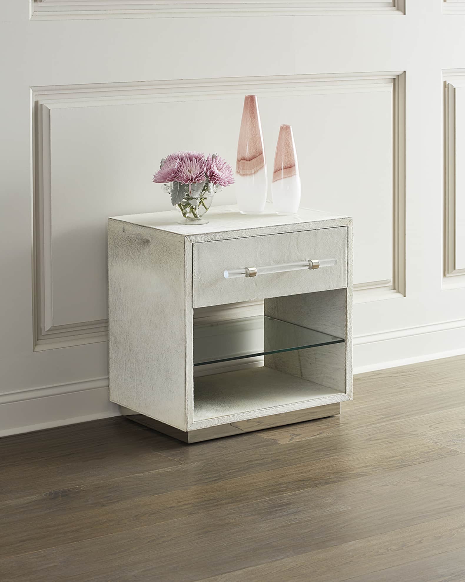 Cassian Hair on Hide Bedside Chest 0