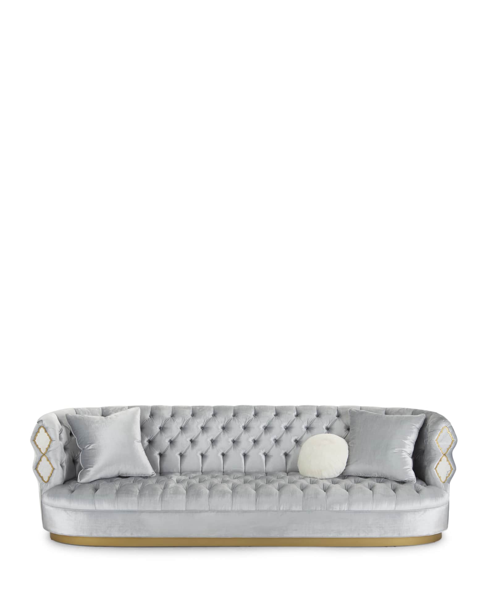  Elisa Marble Trim Sofa, 113.5" 0