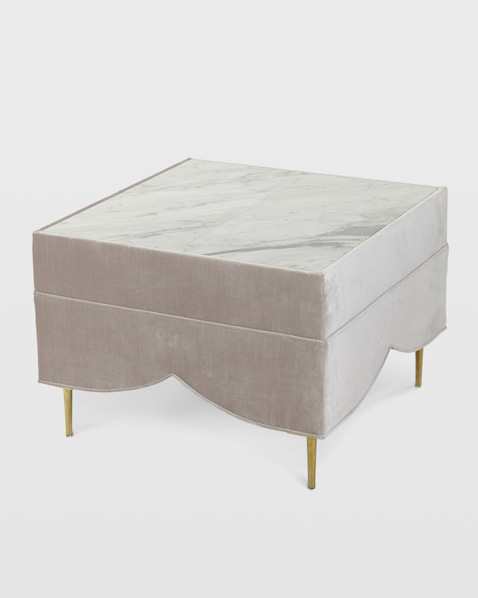 Valentina Marble Cocktail Ottoman 1