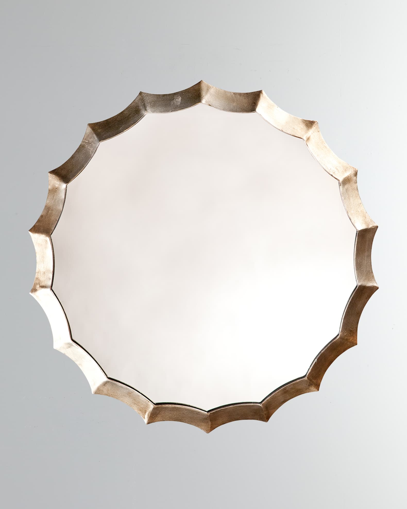 Round Scalloped Mirror | Neiman Marcus