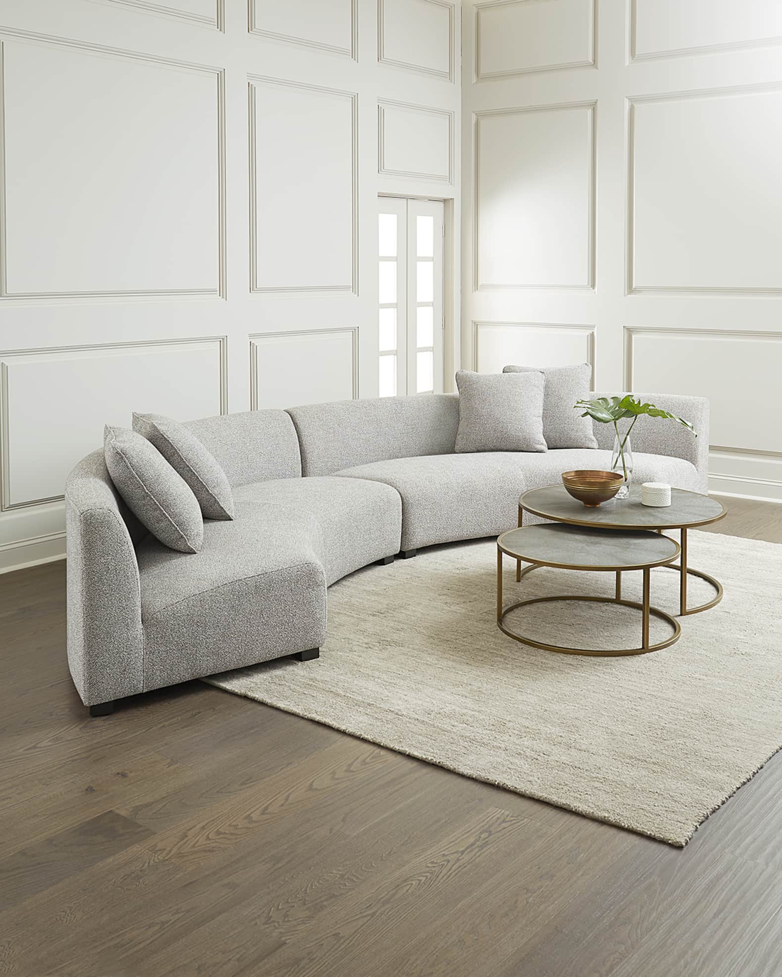 Four Hands Belmount Gray Astor 2Piece Curved Sectional Neiman Marcus