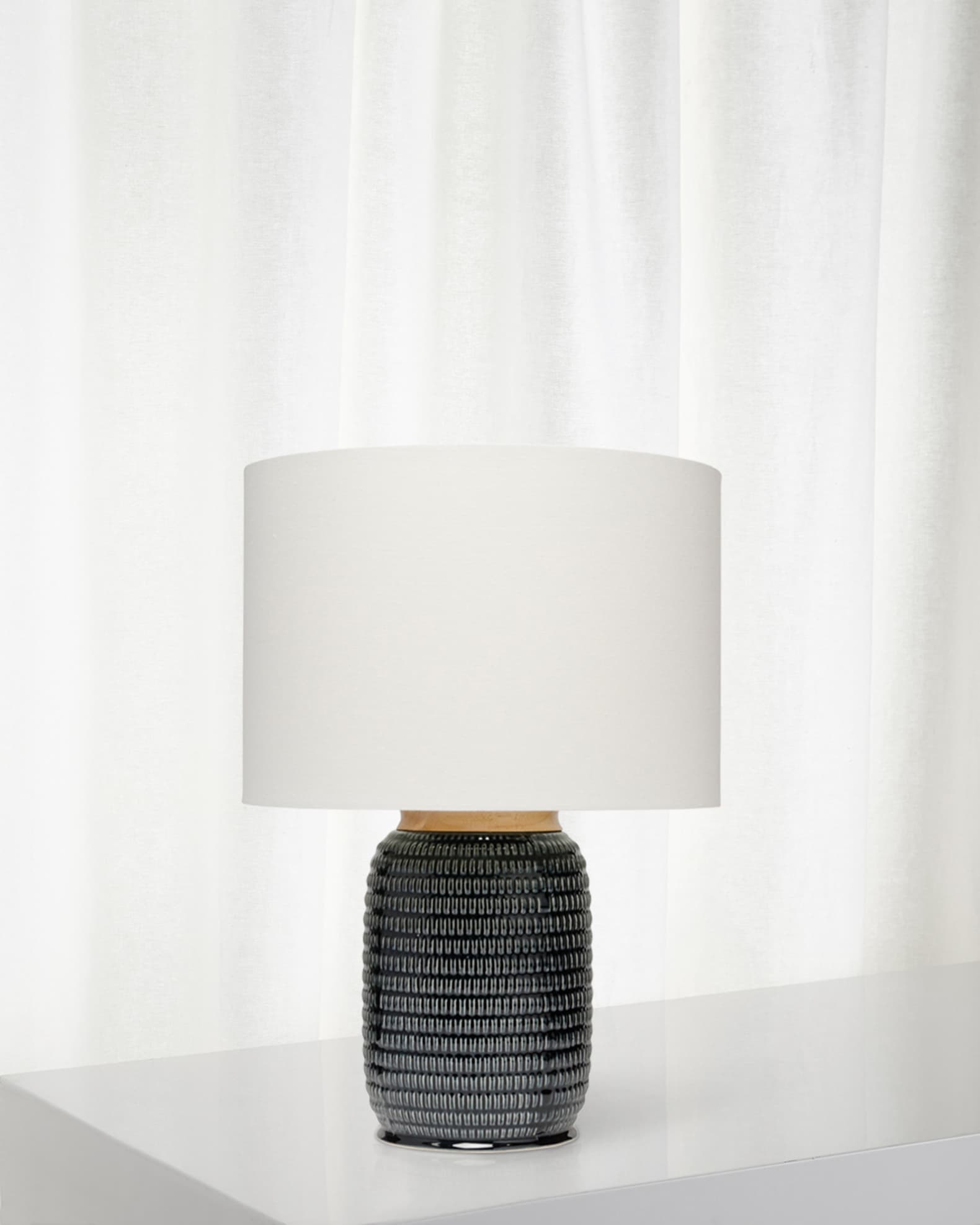 Graham Table Lamp, Dark Navy Neiman Marcus