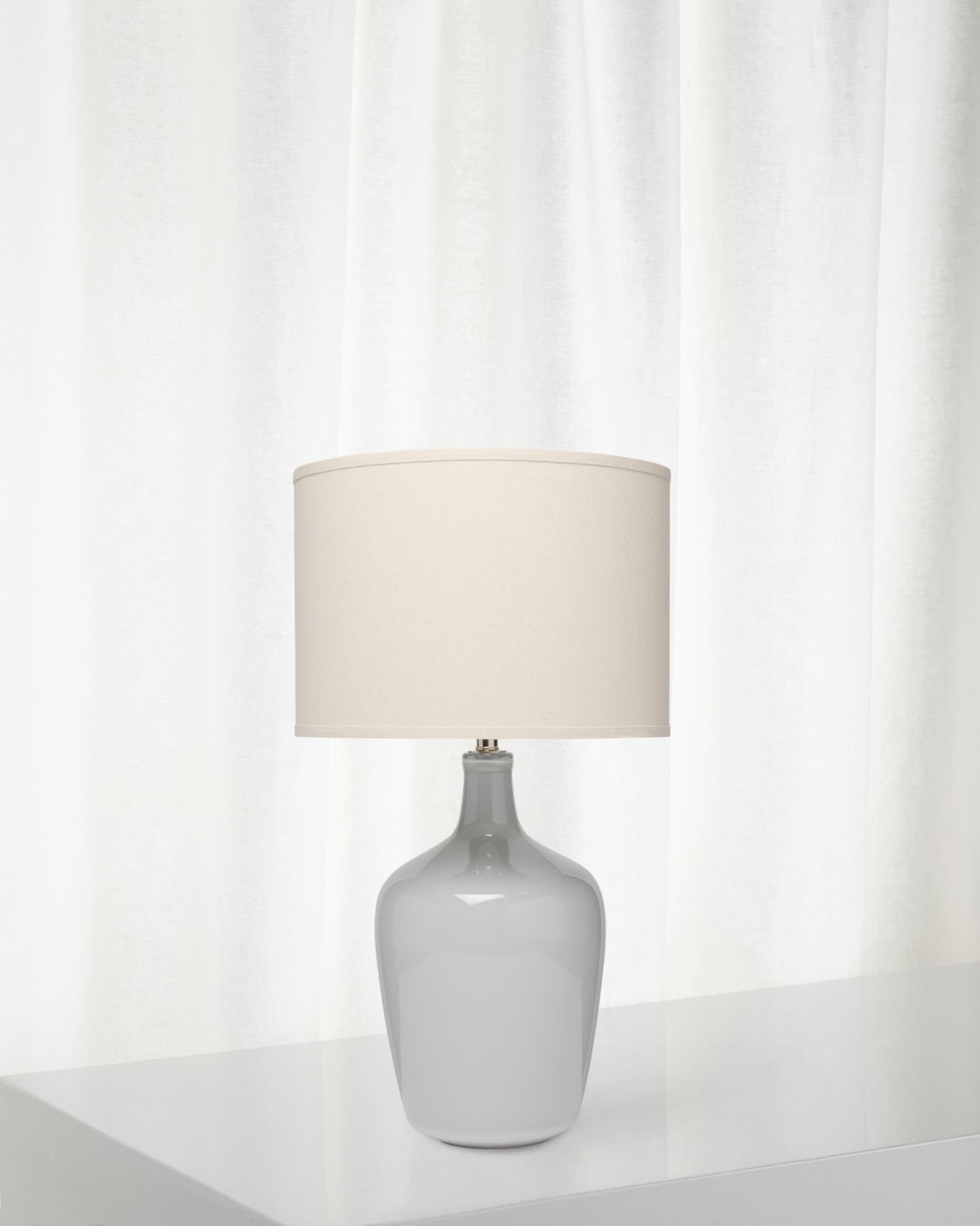 Plum Jar Table Lamp, Gray Violet Neiman Marcus