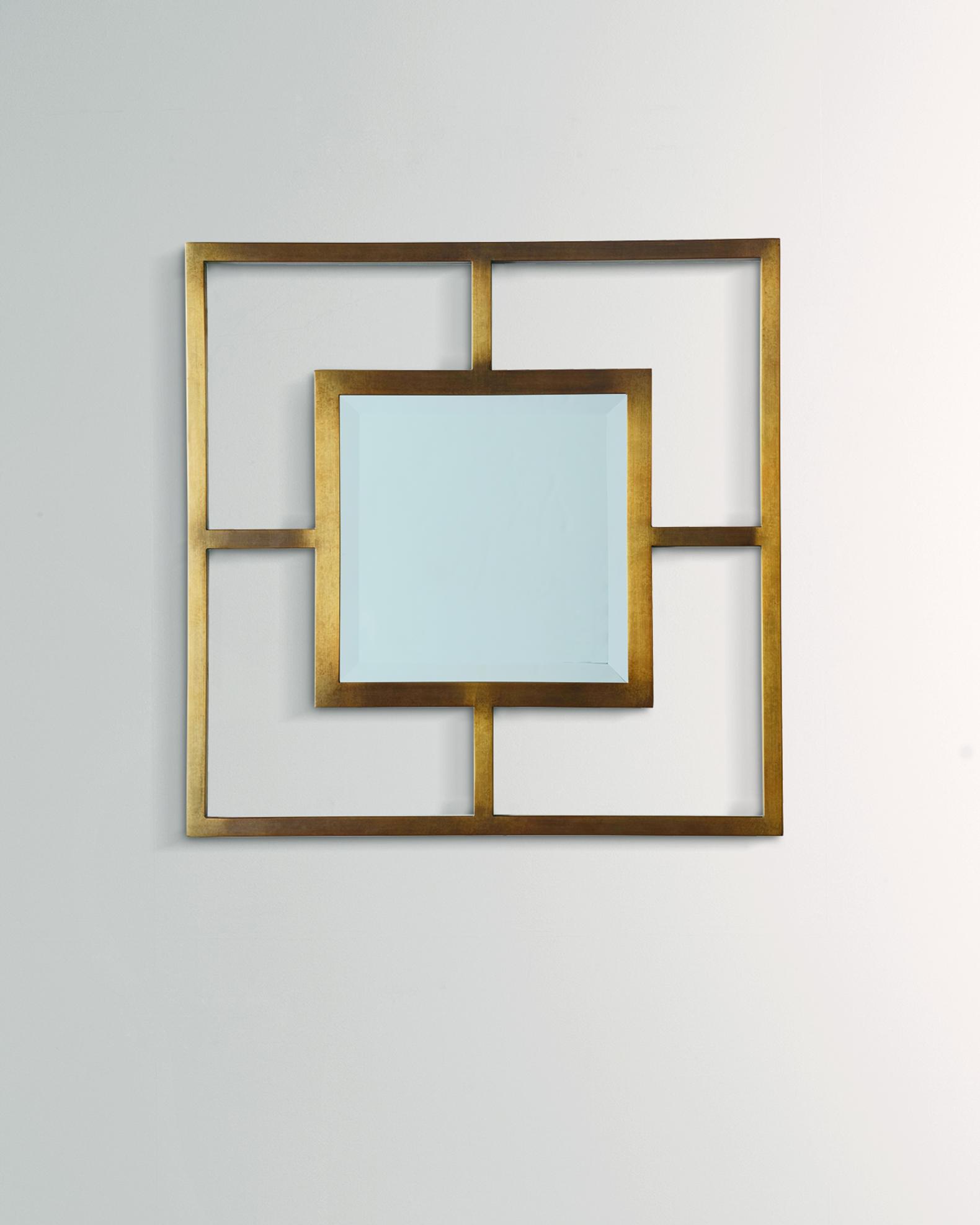 Port 68 Cairo Brass Open Frame Mirror | Neiman Marcus