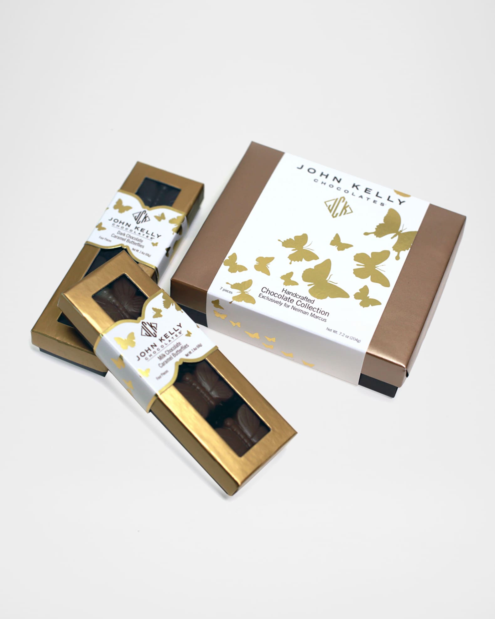4-Piece Milk Chocolate Butterflies with Caramel Roasted Almonds and Sea Salt 1