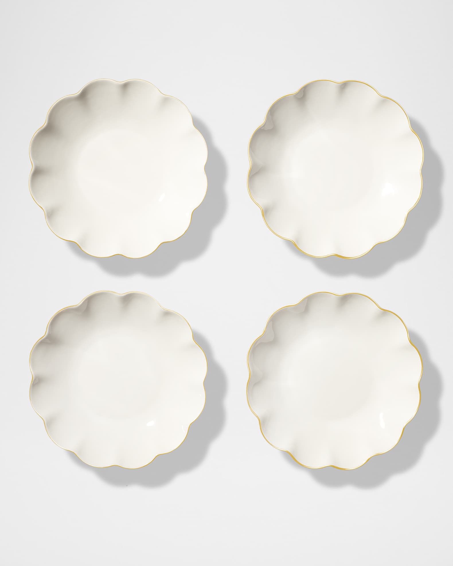 Scalloped Appetizer Plates, Set of 4 1