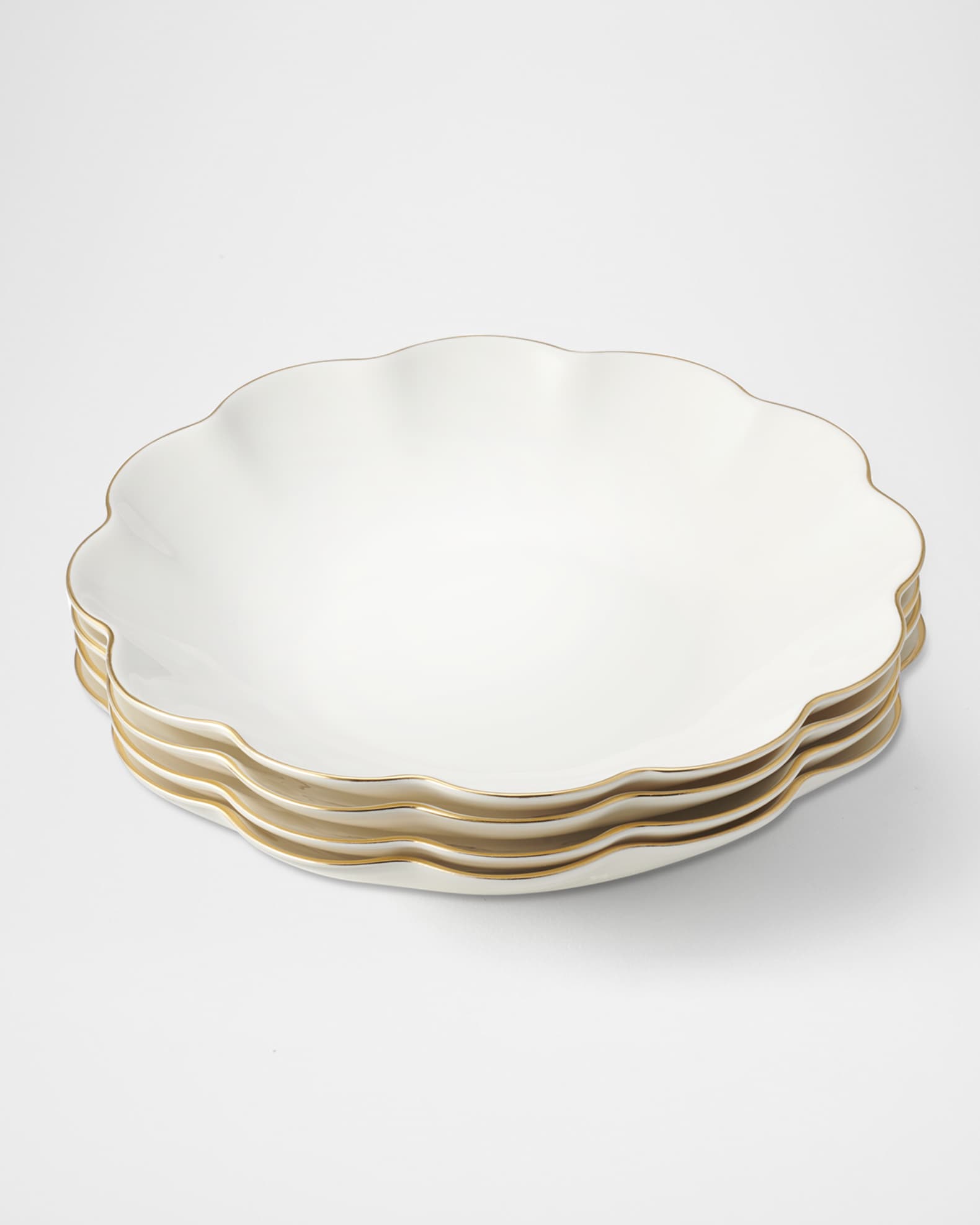 Scalloped Appetizer Plates, Set of 4 0
