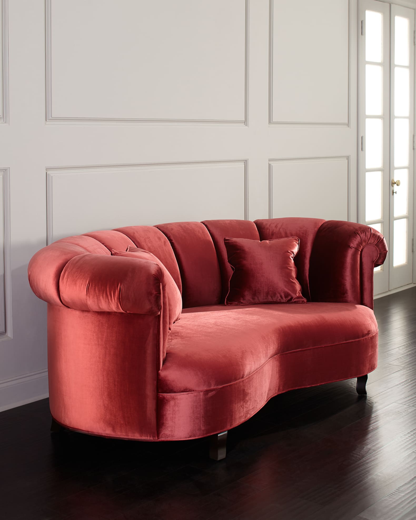 Aubrey Channel Tufted Sofa, 77" 0