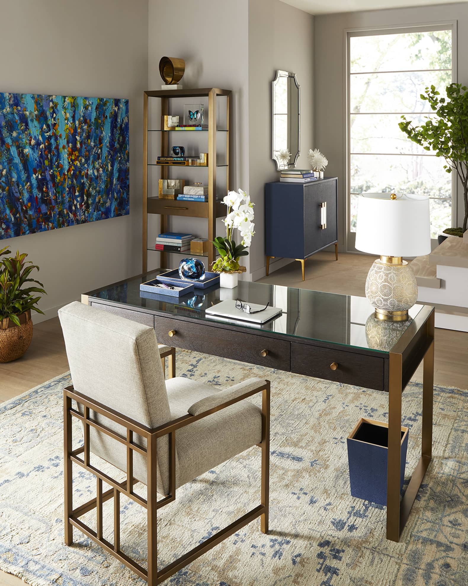 Pierced Metal Table Lamp Neiman Marcus