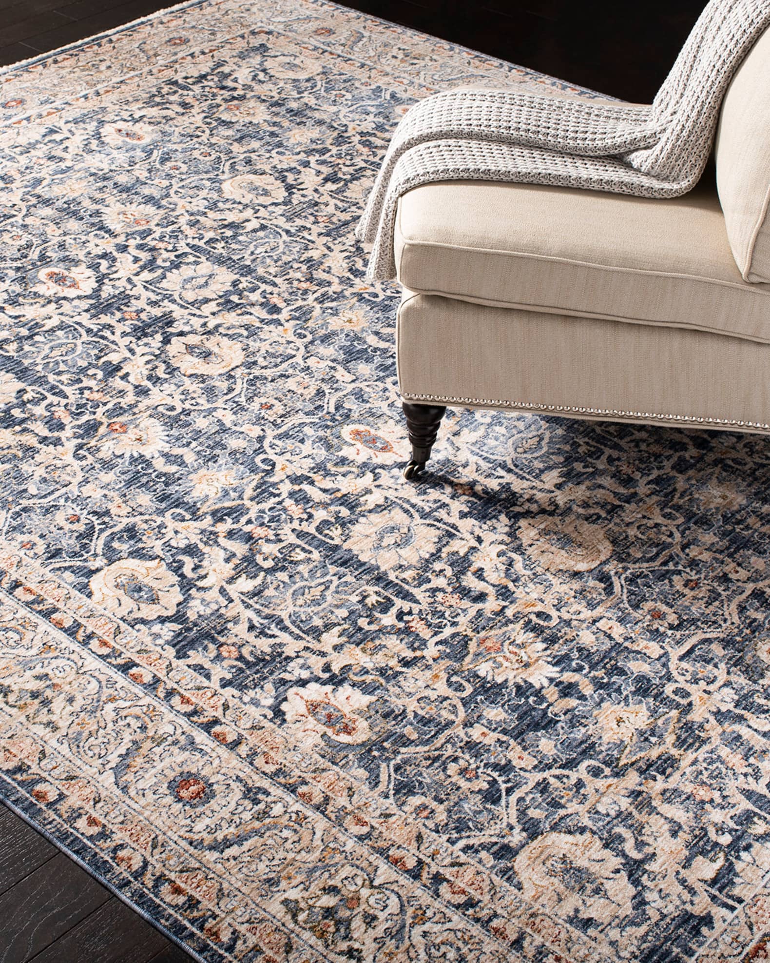 Warwick Navy Power-Loomed Rug 0