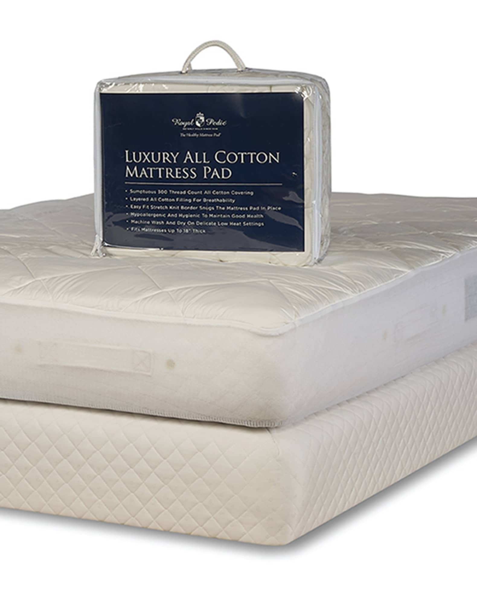 RoyalPedic Luxury All Cotton Mattress Pad California King Neiman
