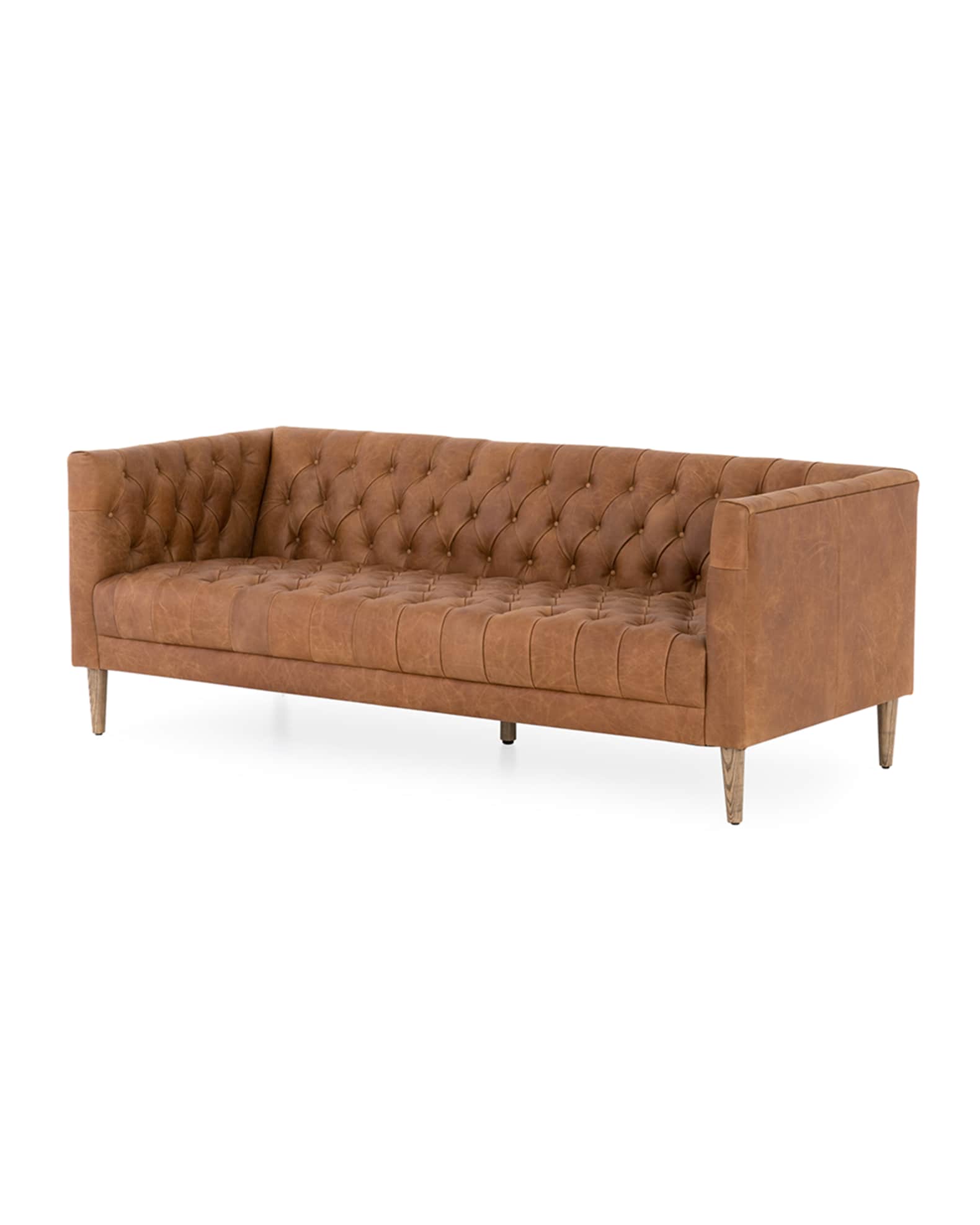 Four Hands Lena Leather Tufted Sofa Neiman Marcus
