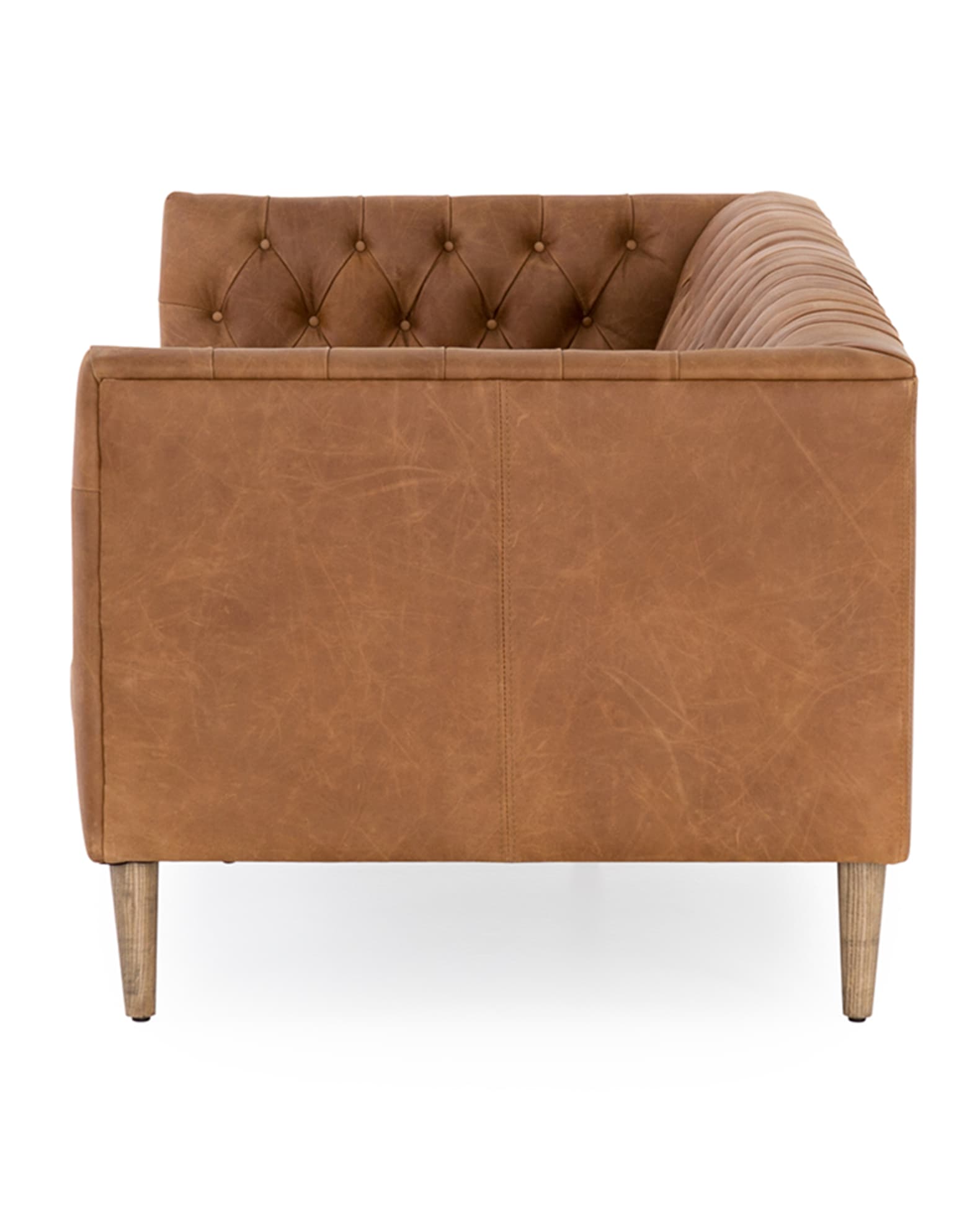 Four Hands Lena Leather Tufted Sofa Neiman Marcus