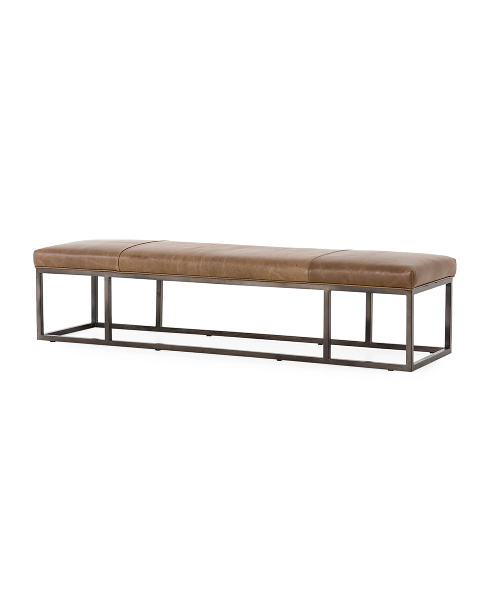 Beaumont Leather Bench 1