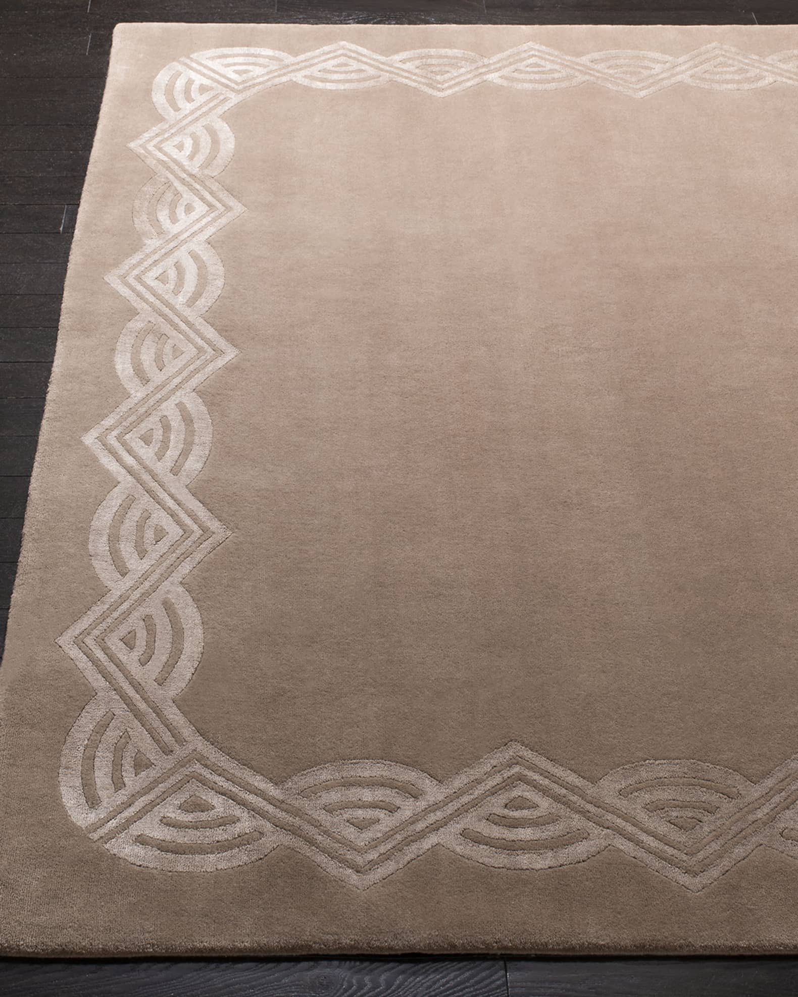 Dufrene Taupe Hand-Knotted Rug 1