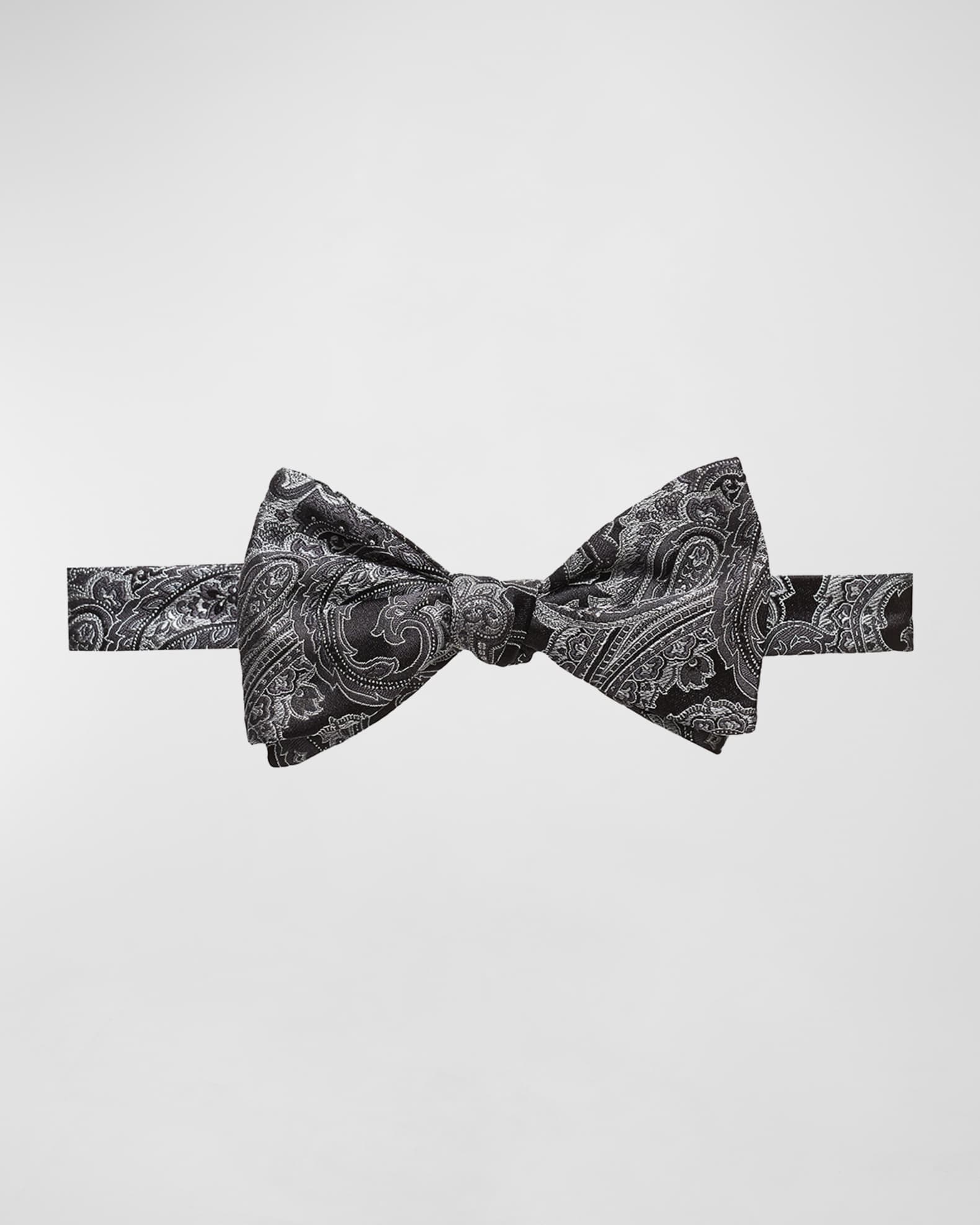 Paisley Self-Tie Silk Bow Tie 0