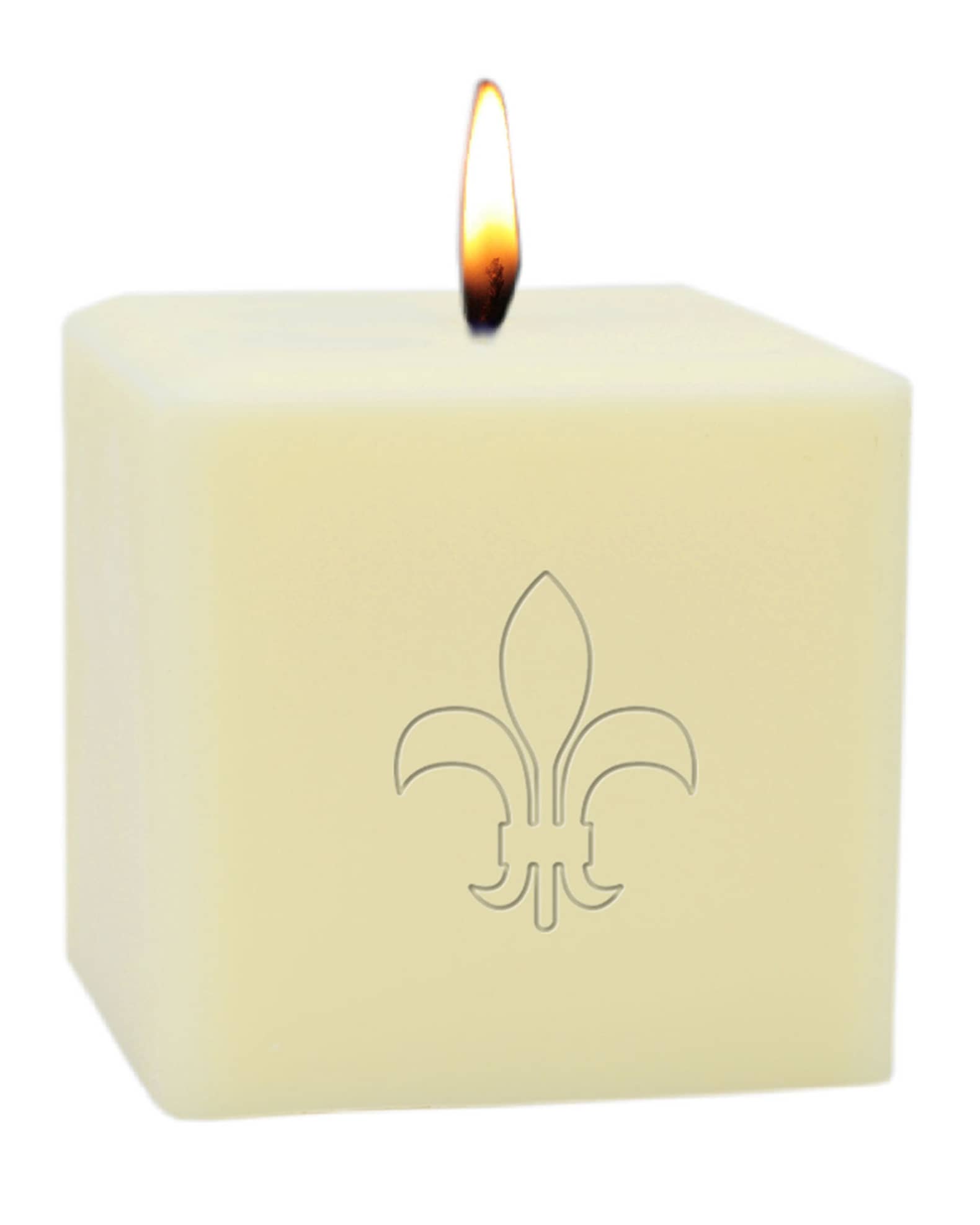 Carved Solutions Fleur de Lys Candle