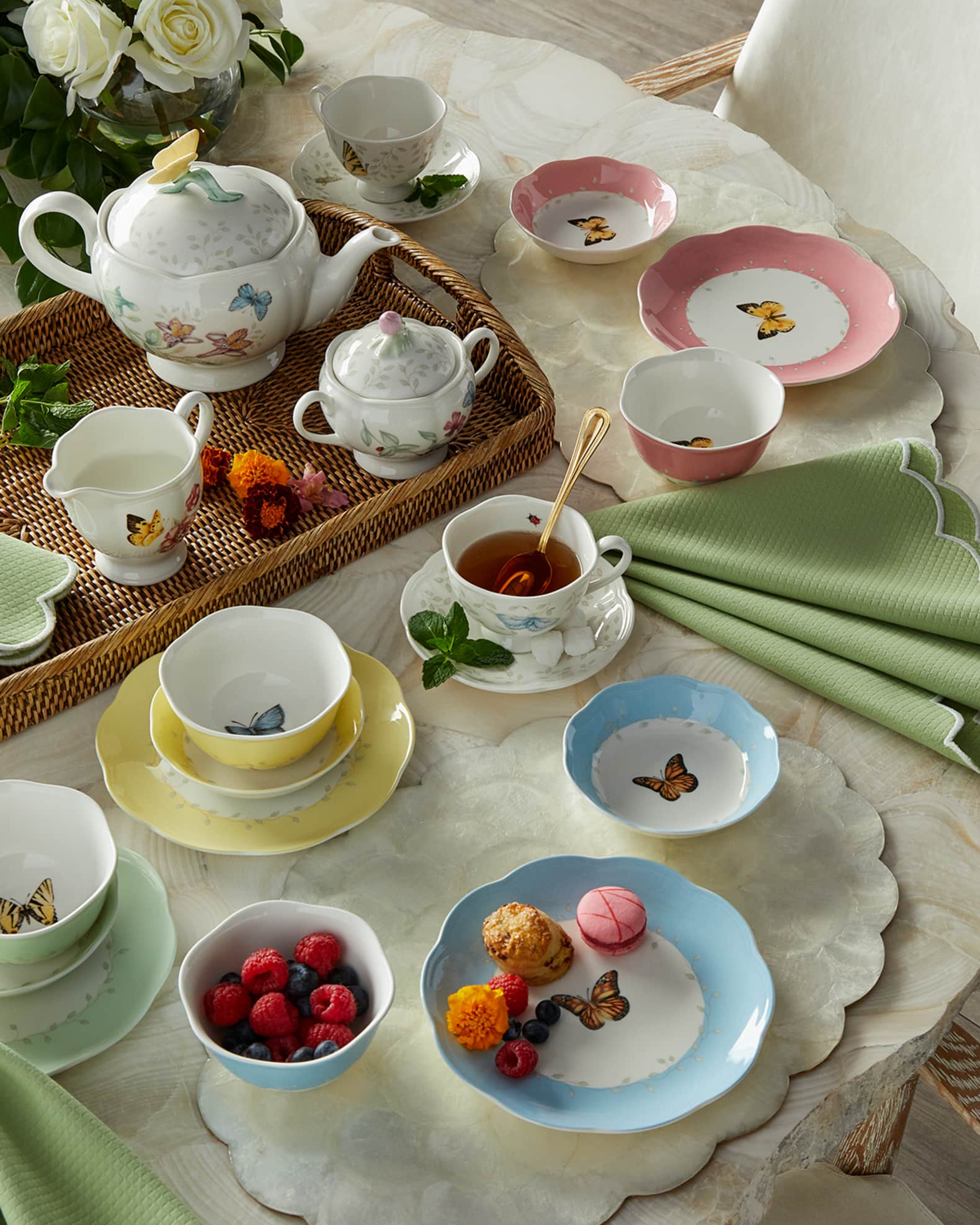 Lenox Butterfly Meadow Dessert Plates, Set of 4 Neiman Marcus