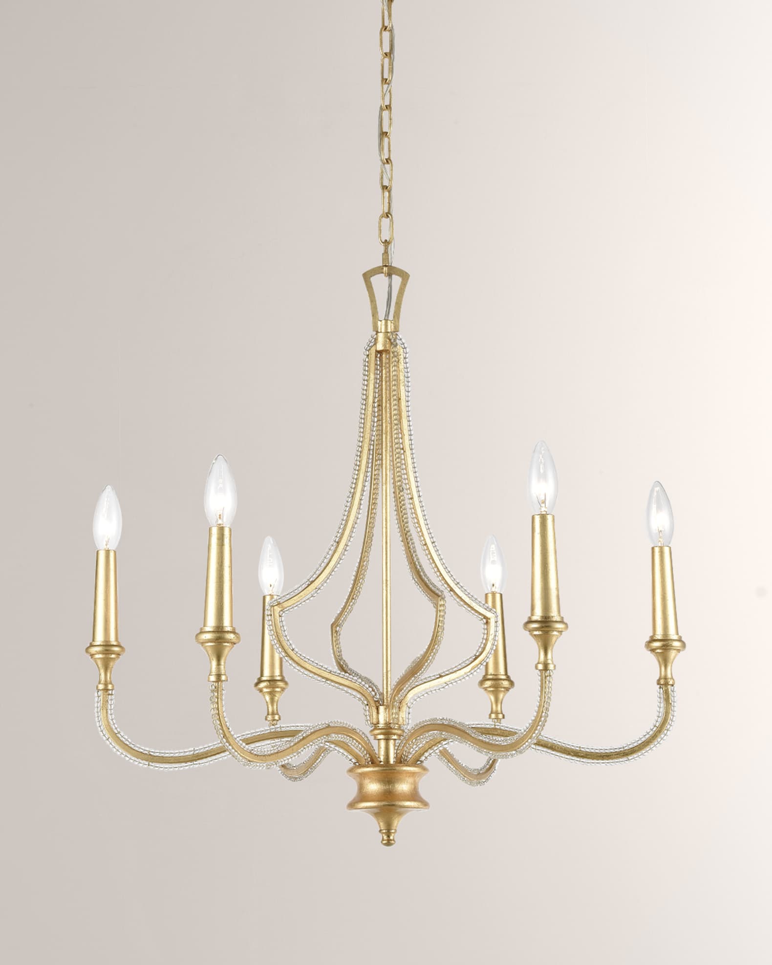 La Rochelle 6-Light Chandelier In Parisian Gold Leaf 0