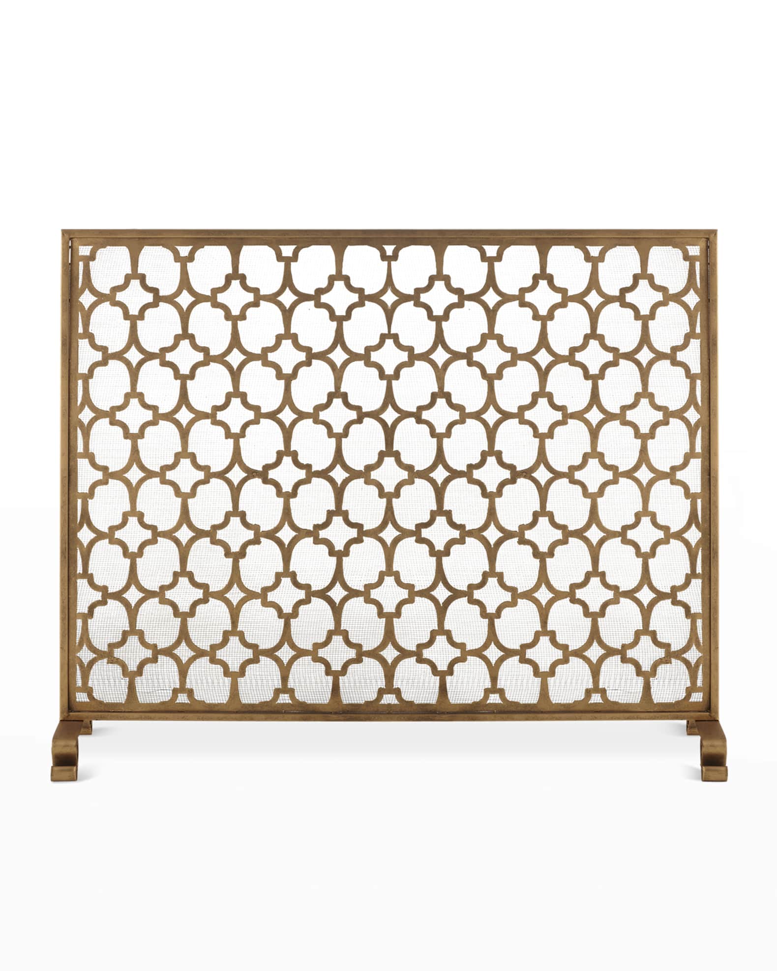 Geometric Single Panel Fireplace Screen 1