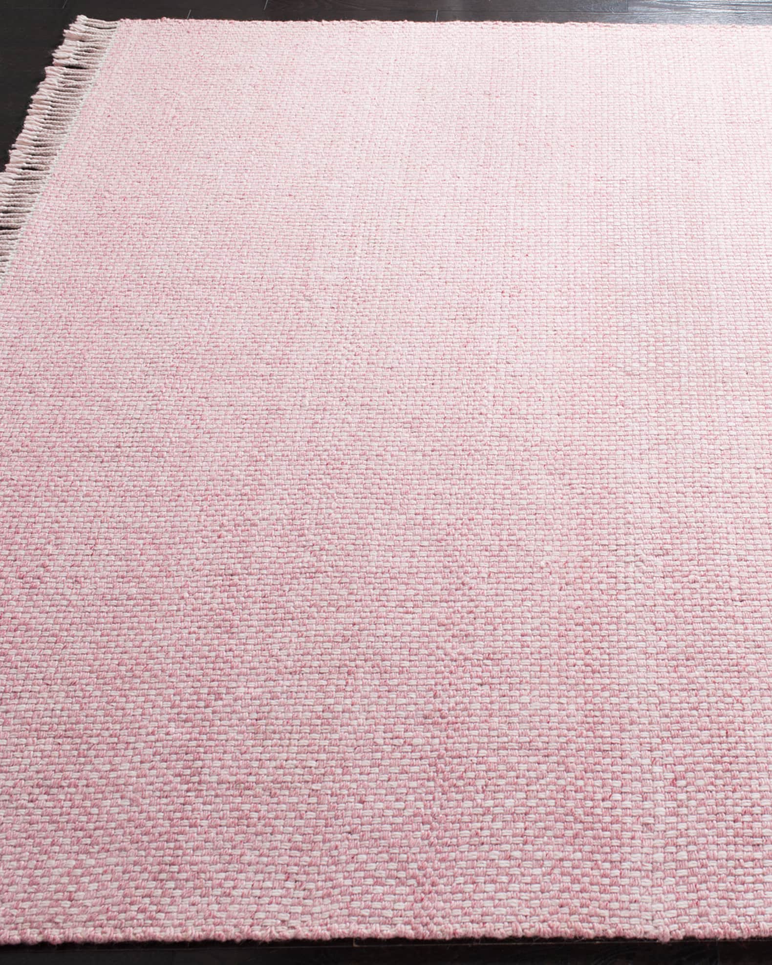 Amalie Pink Hand-Woven Flat Weave Rug 1
