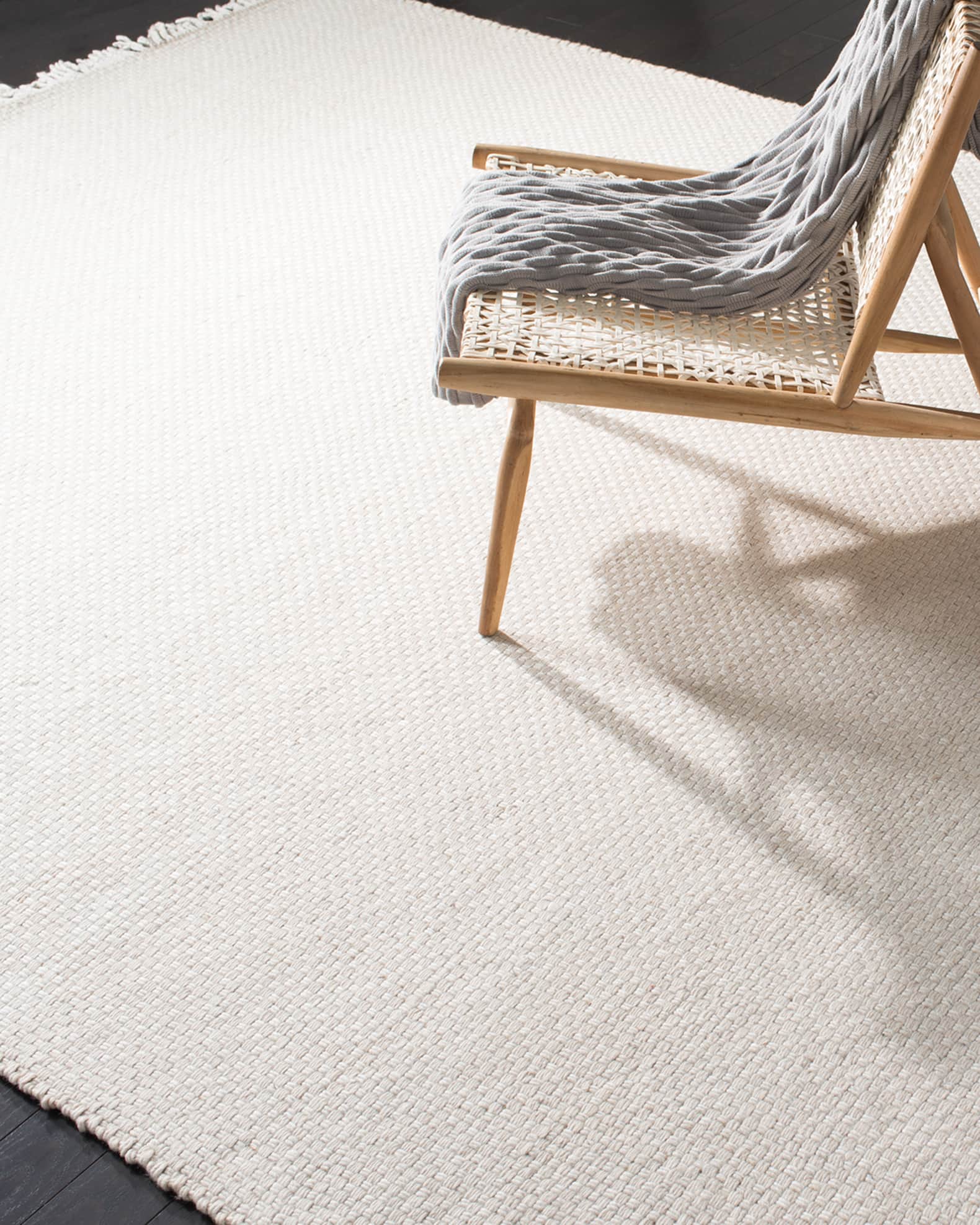 Amalie Bone HandWoven Flat Weave Rug Neiman Marcus