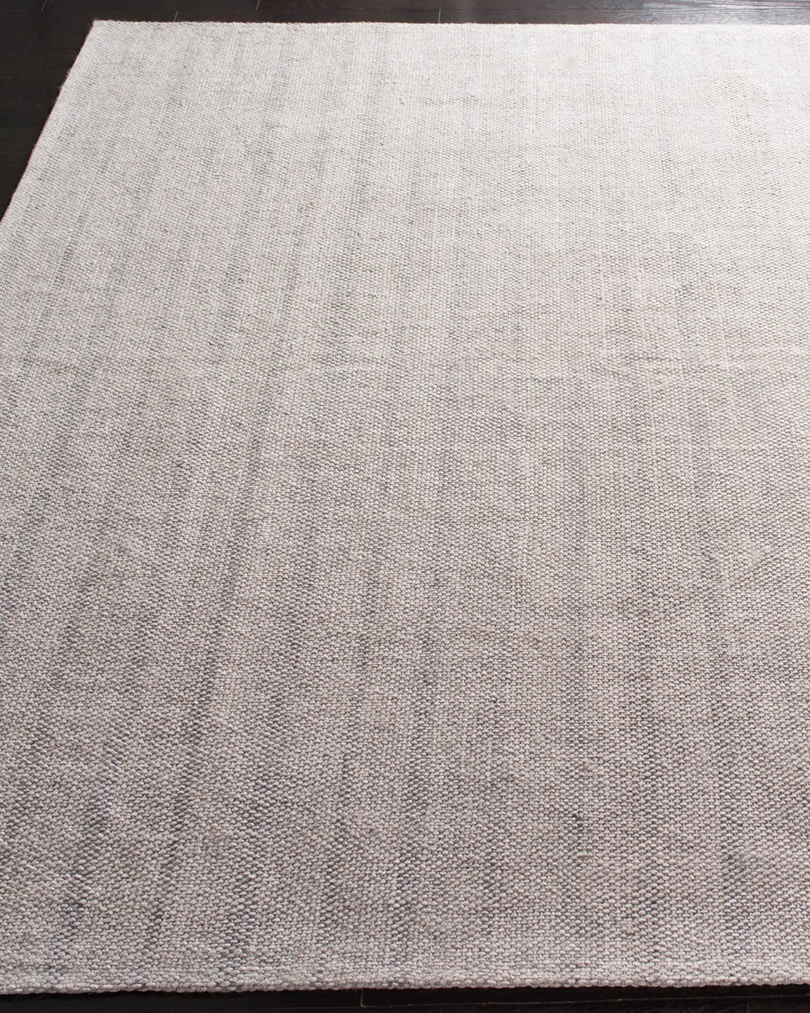 Miles Silver Stripe Flat Weave Rug 1