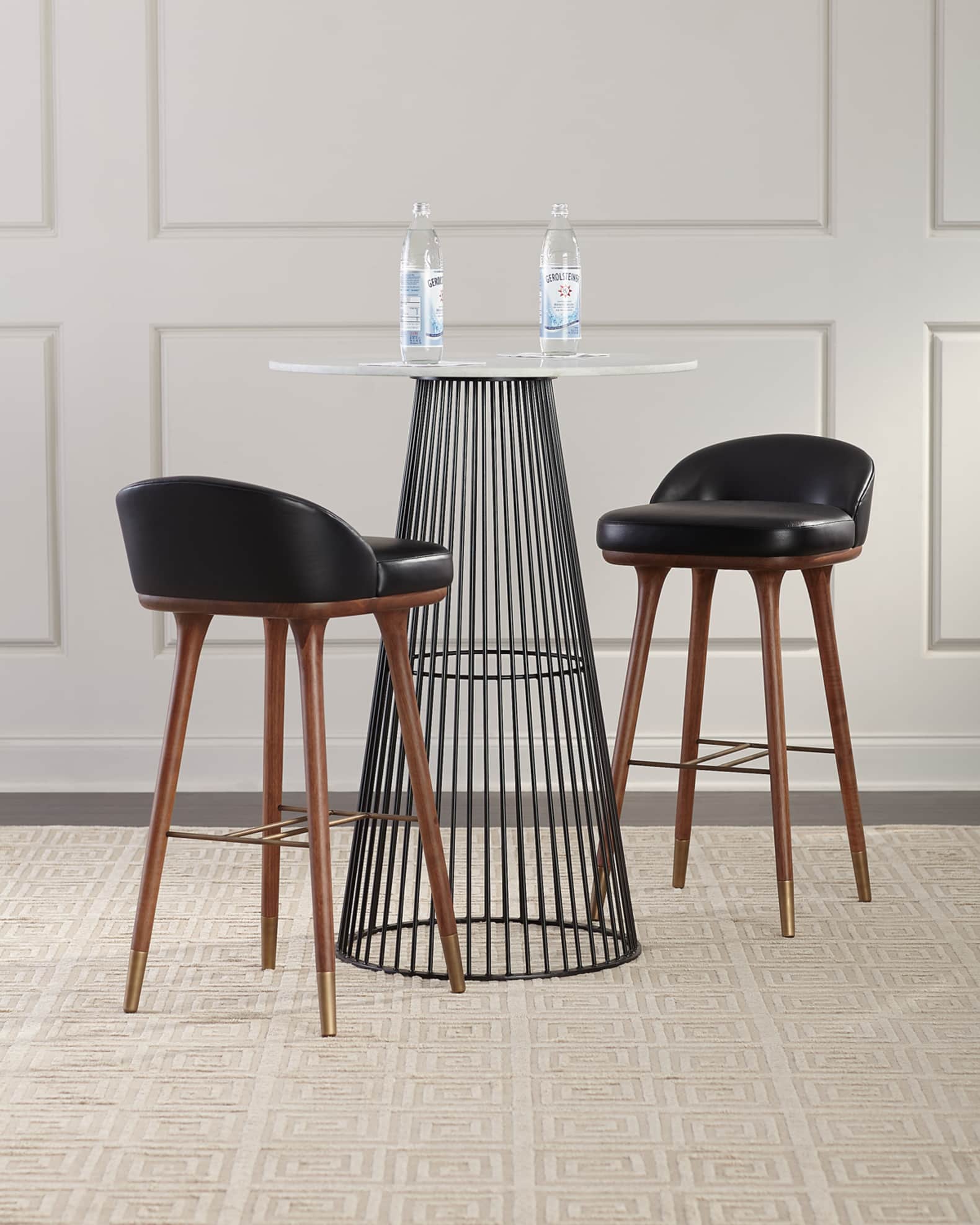 Walsh Leather Bar Stool 0