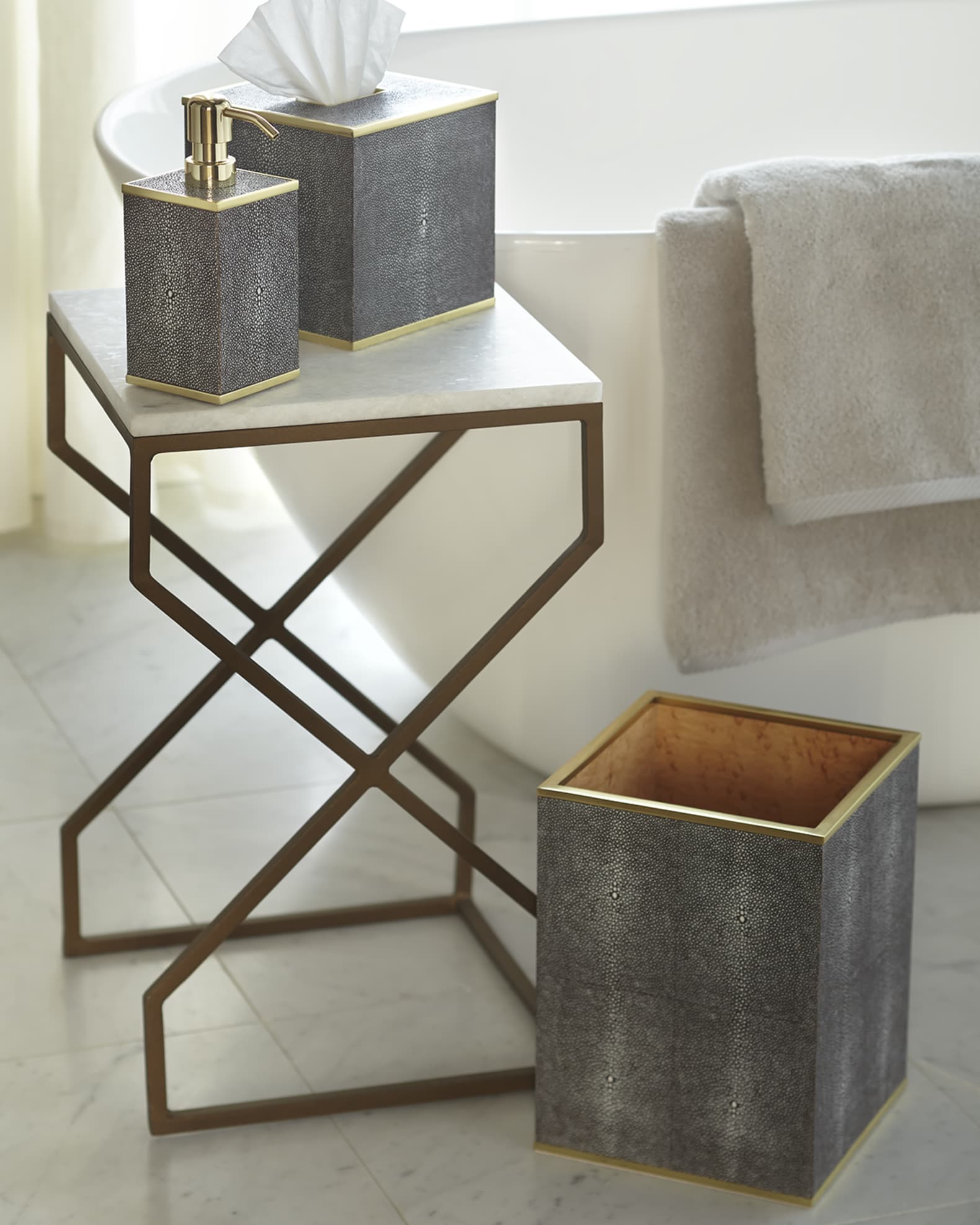 Faux Shagreen Soap Pump 1