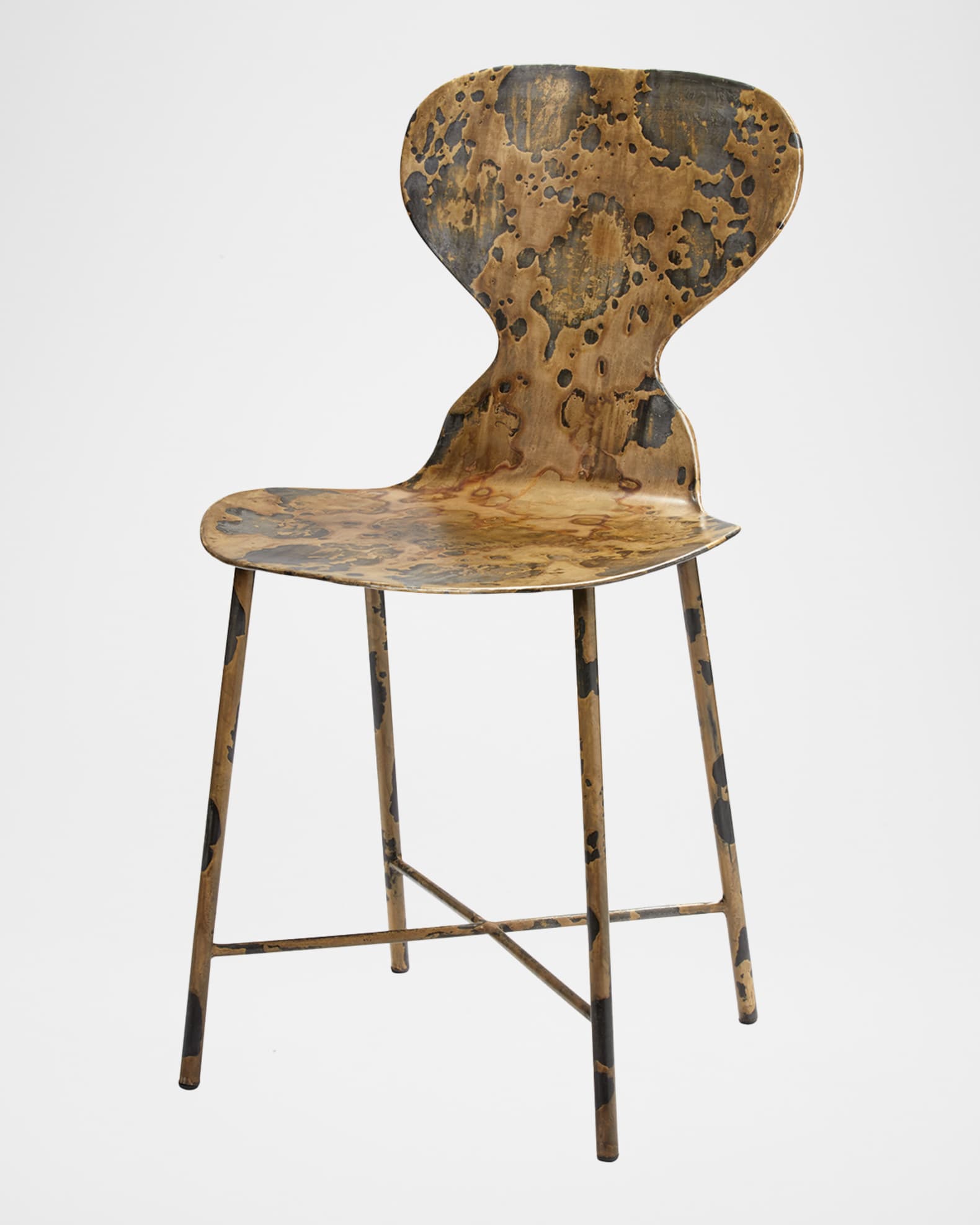 Mildred Acid Washed Metal Chair 0