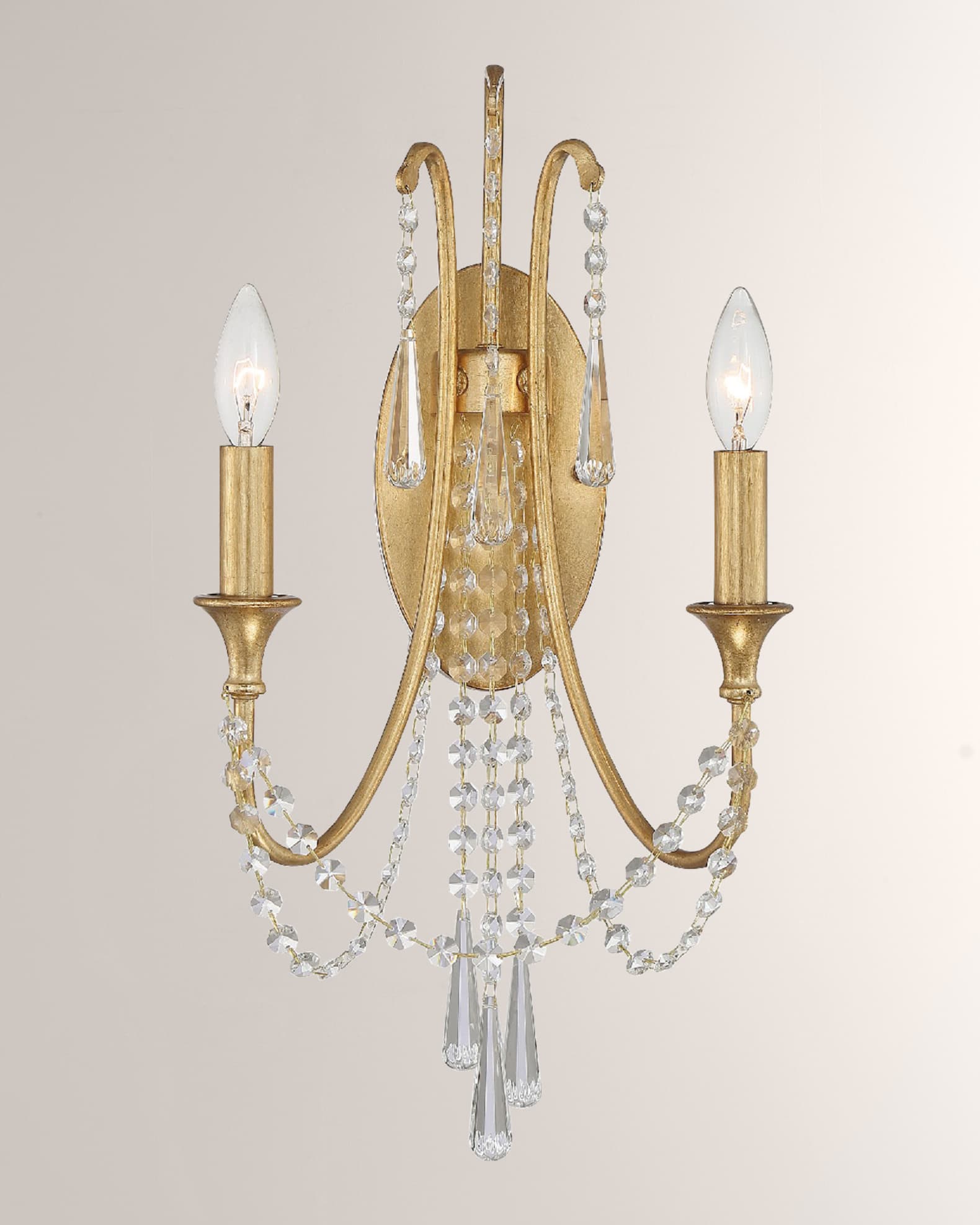 Arcadia 2-Light Antique Silver Wall Sconce 0
