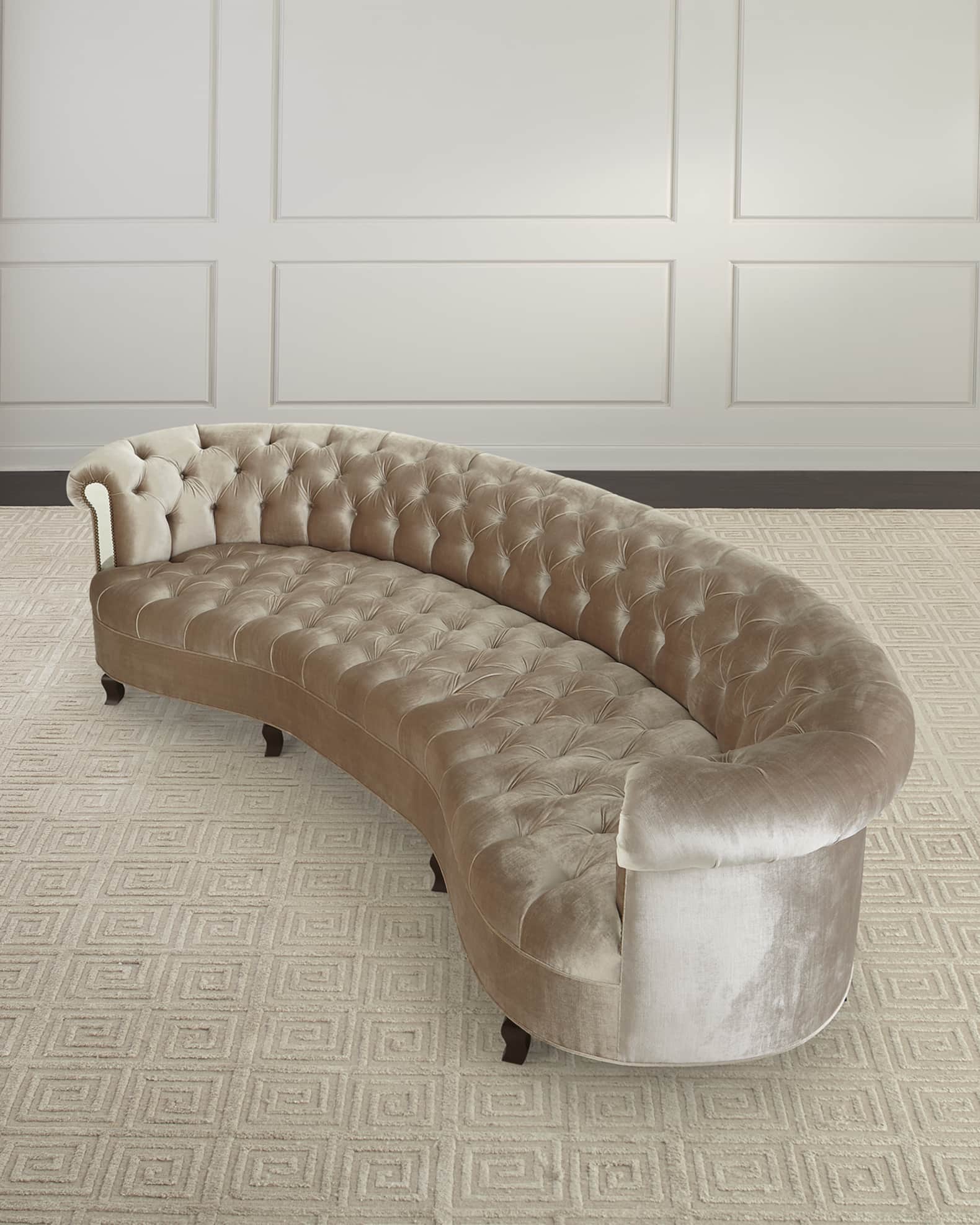Rebecca Mirror Trim Sofa, 122" 1