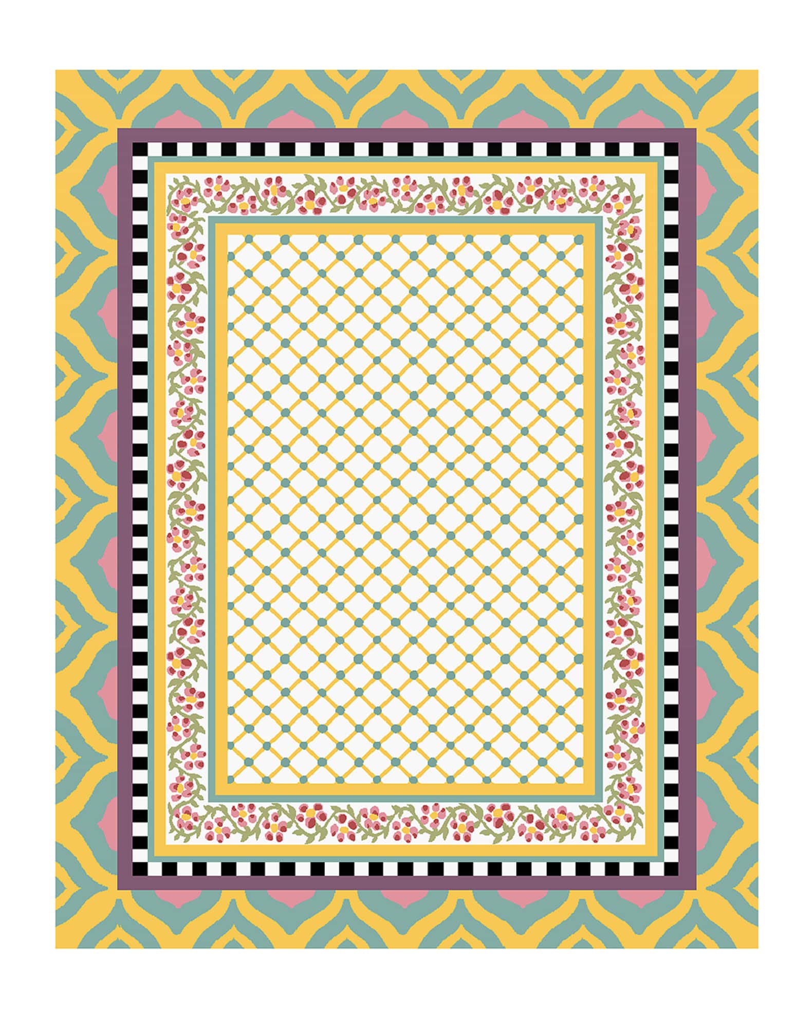 MacKenzieChilds Hitchcock Field Rug, 8' x 10' Neiman Marcus