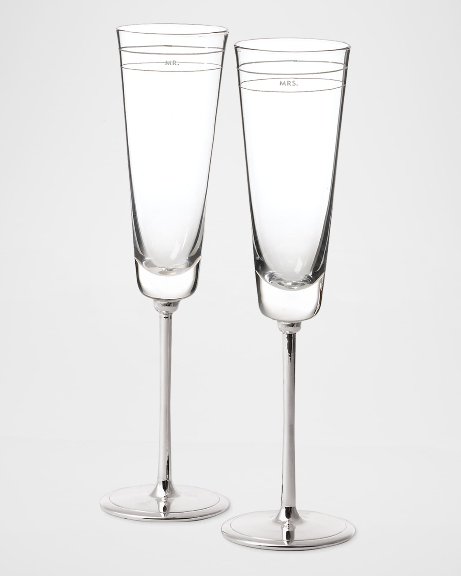 kate spade new york darling point mr. & mrs. toasting champagne flutes set