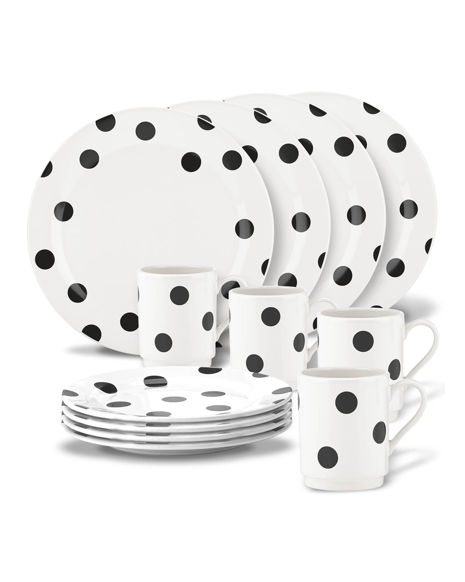 kate spade new york deco dot 12-piece dinnerware set | Neiman Marcus