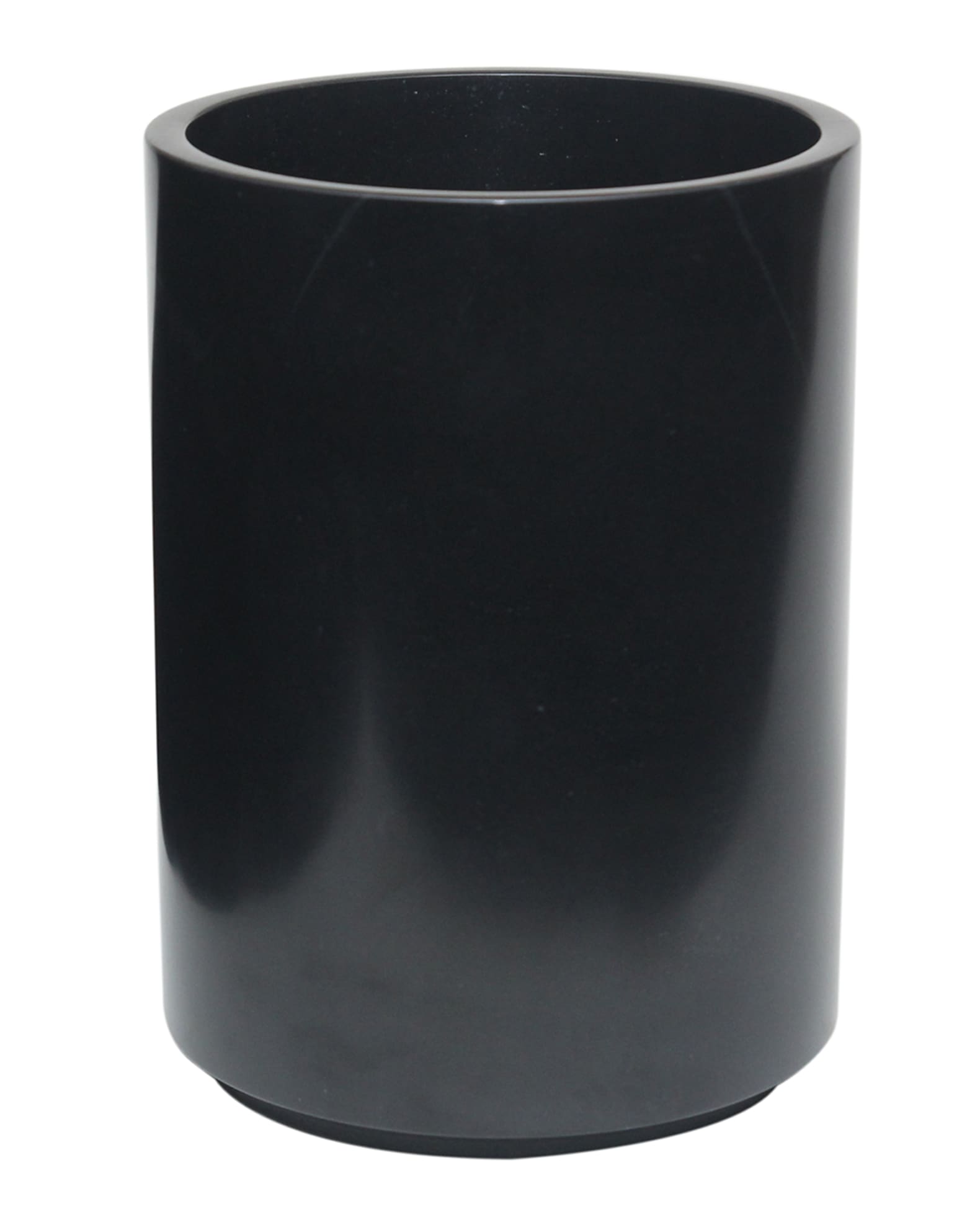 Marble Crafter Eris Collection Jet Black Wastebasket with Liner