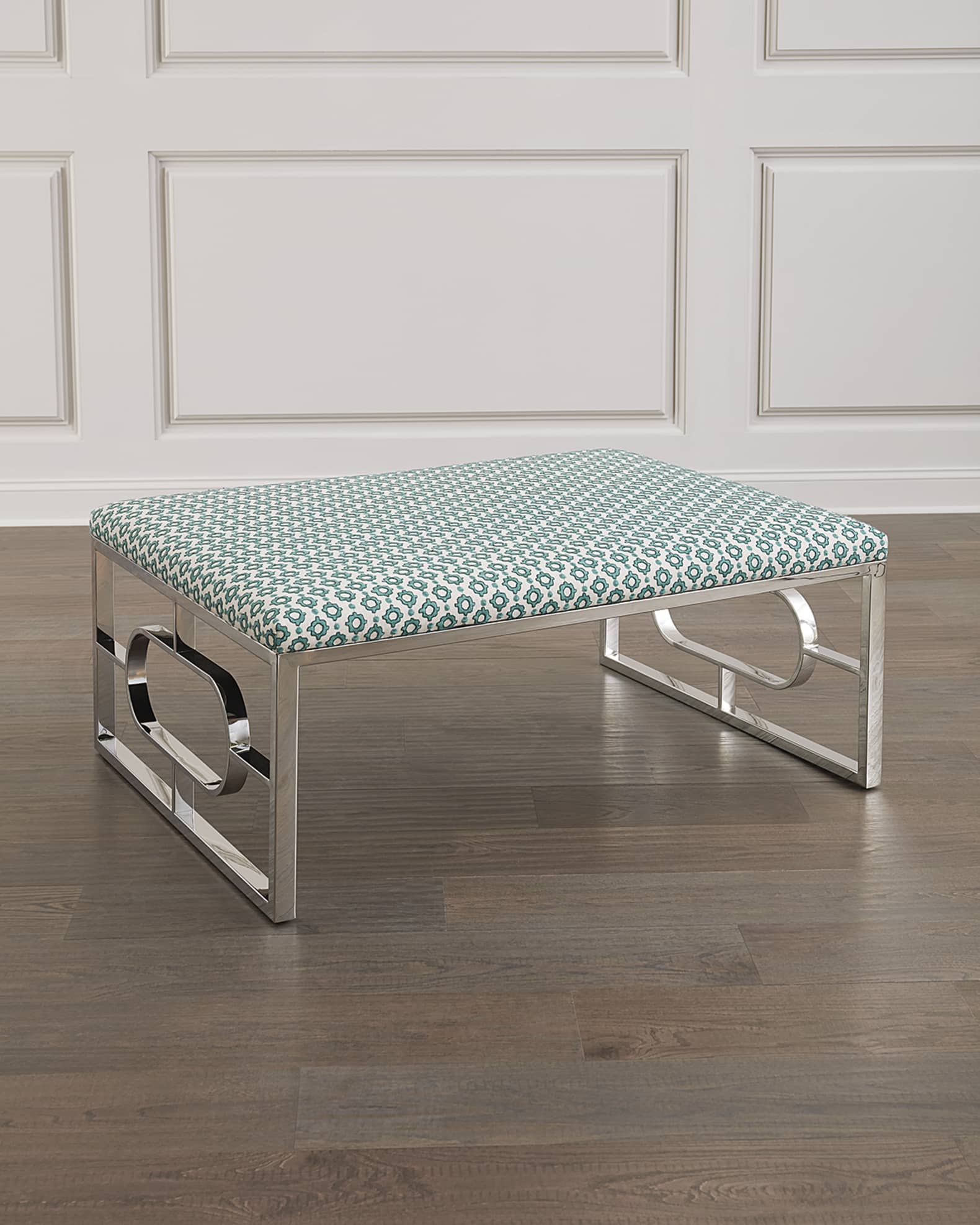 Metairie Metal Frame Ottoman 0