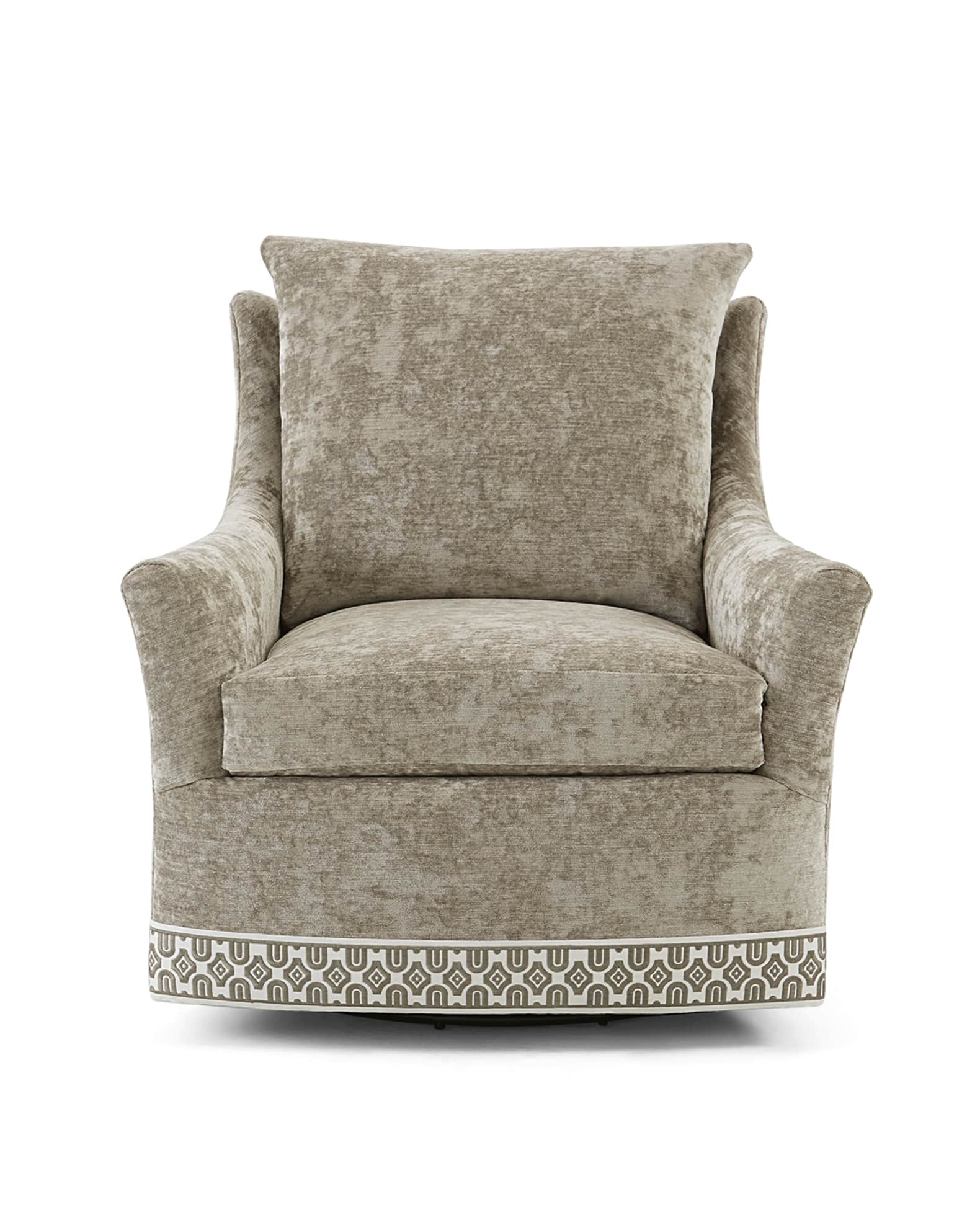 Catahoula Crushed Velvet Swivel Chair 1
