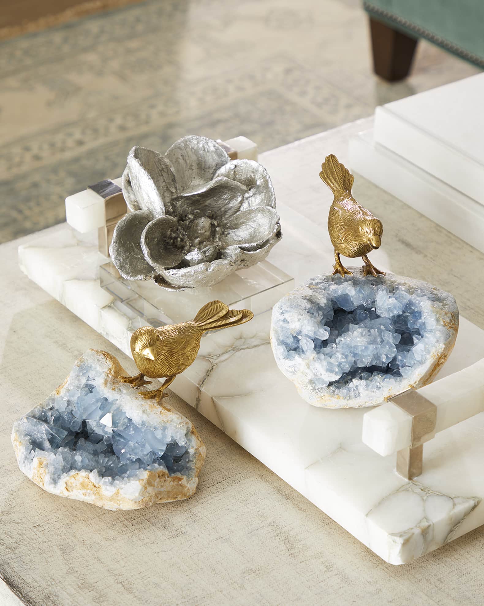 Bird On Celestite Rock I Decorative Accent 1