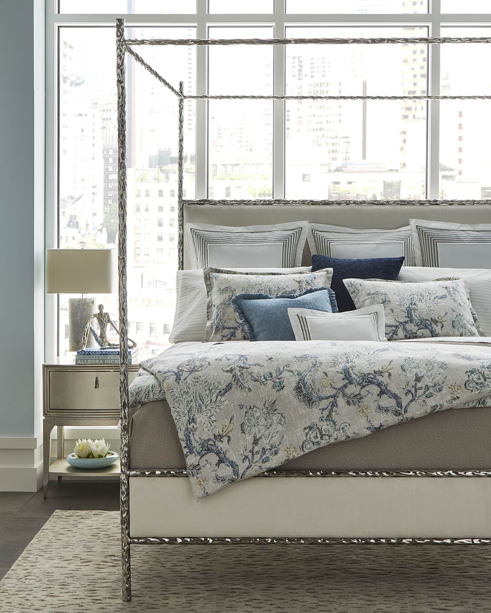 Bernhardt Odette Upholstered Canopy King Bed Neiman Marcus