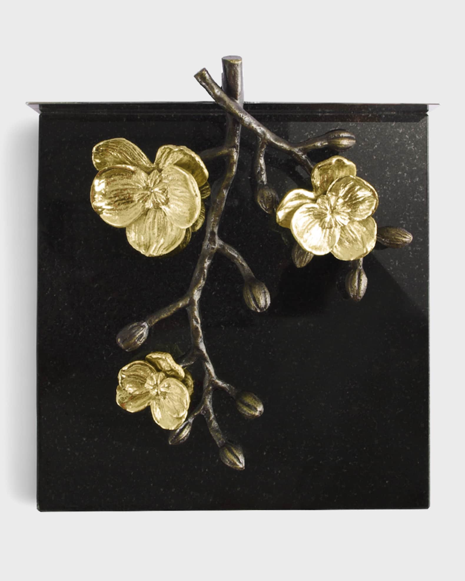 Gold Orchid Dinner Napkin Holder 1