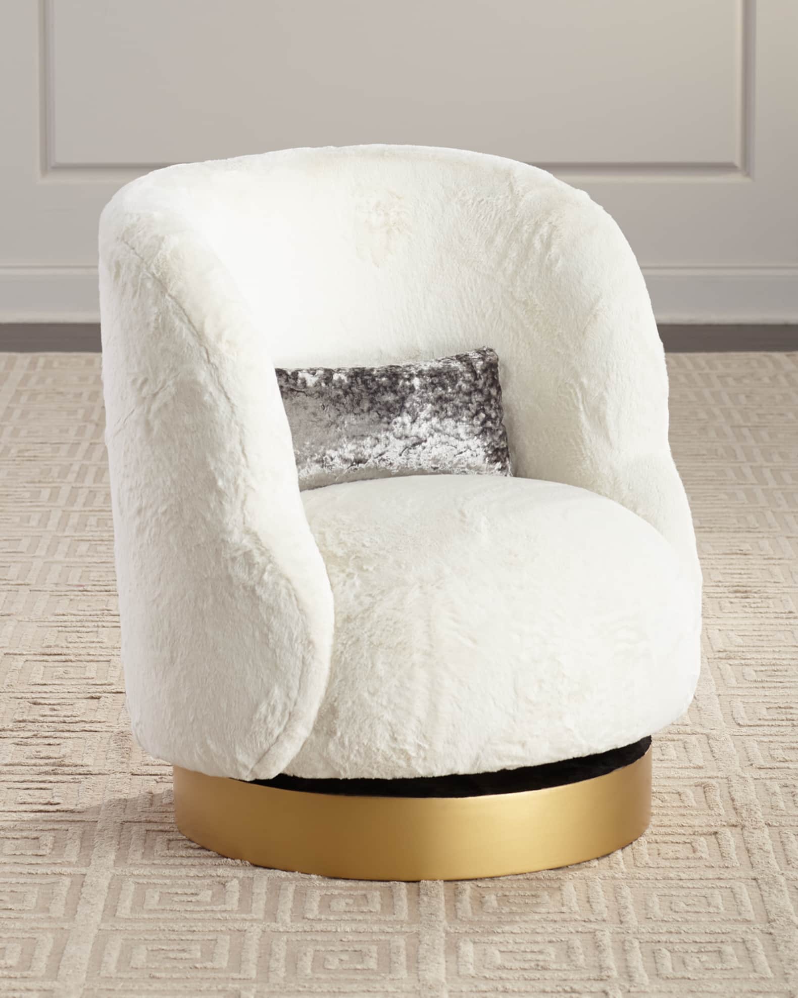 Mischa Pouf Swivel Chair 1