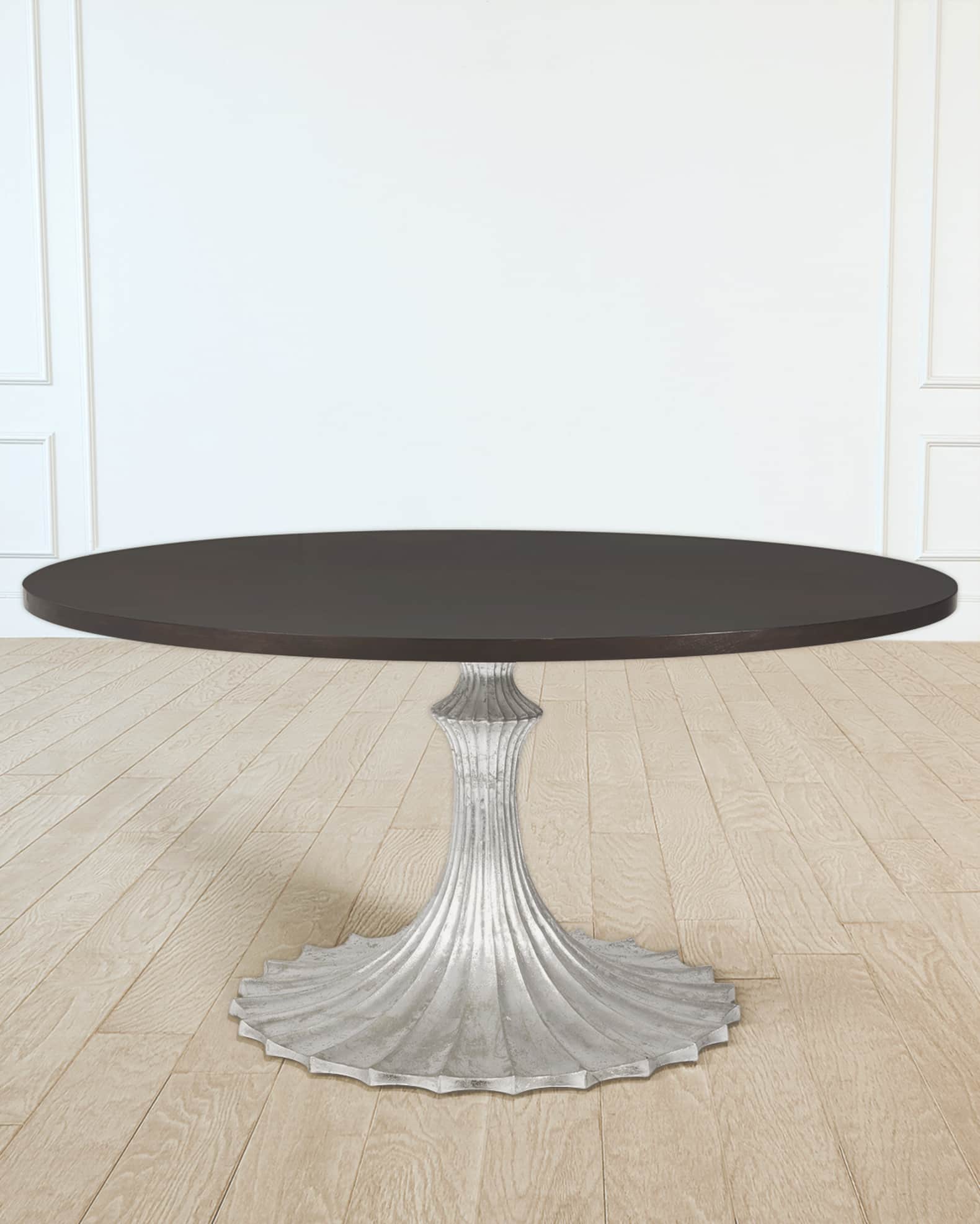60" Walnut Top Dining Table 0